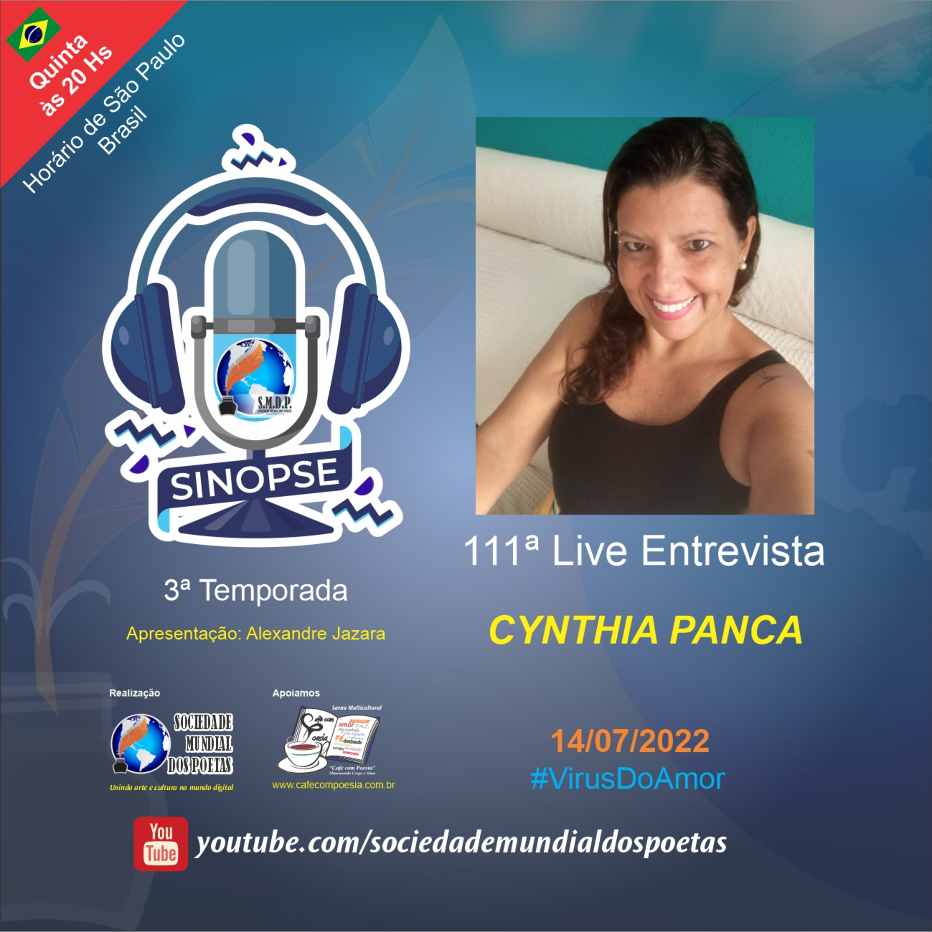 SINOPSE da SMDP seu podcast/registro biográfico de artes contemporâneas semanal