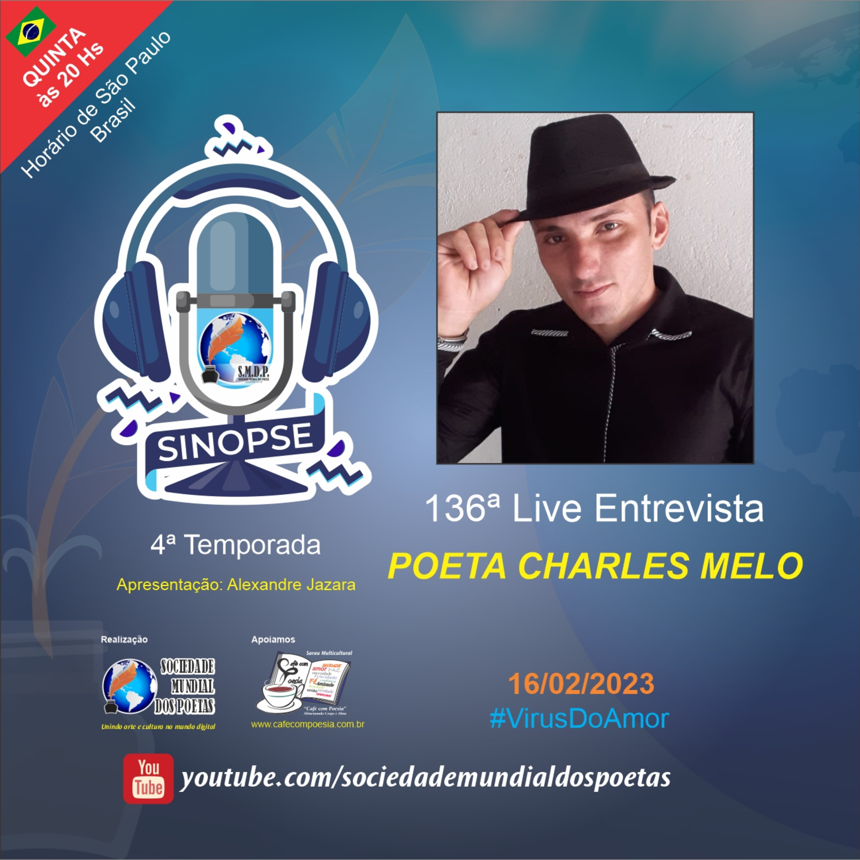 #136 Ed. Poeta Charles Melo no #SINOPSE em 16/02/2023 episode artwork
