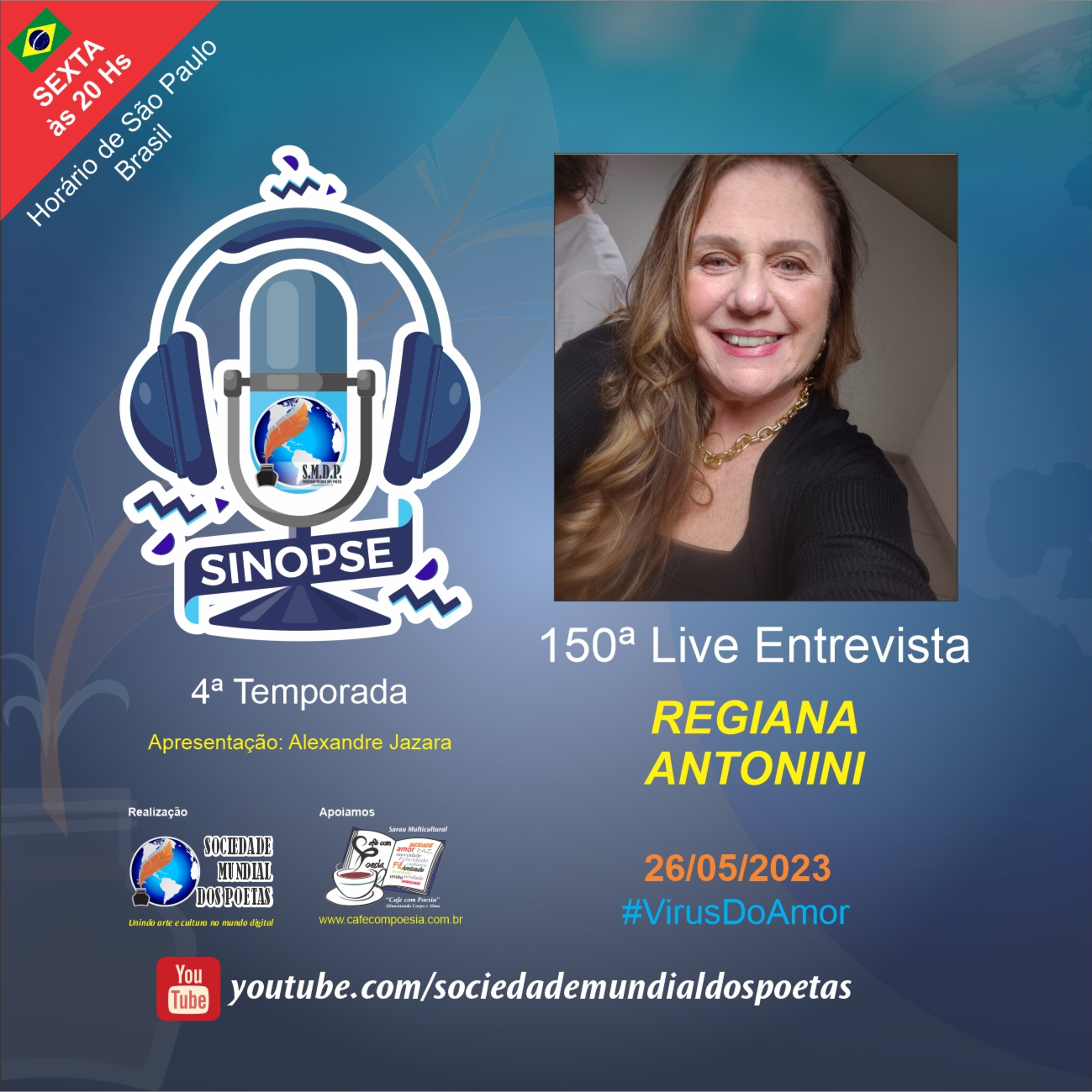 #150 Ed. Regiana Antonini no #SINOPSE em 26/05/2023 #virusdoamor episode artwork