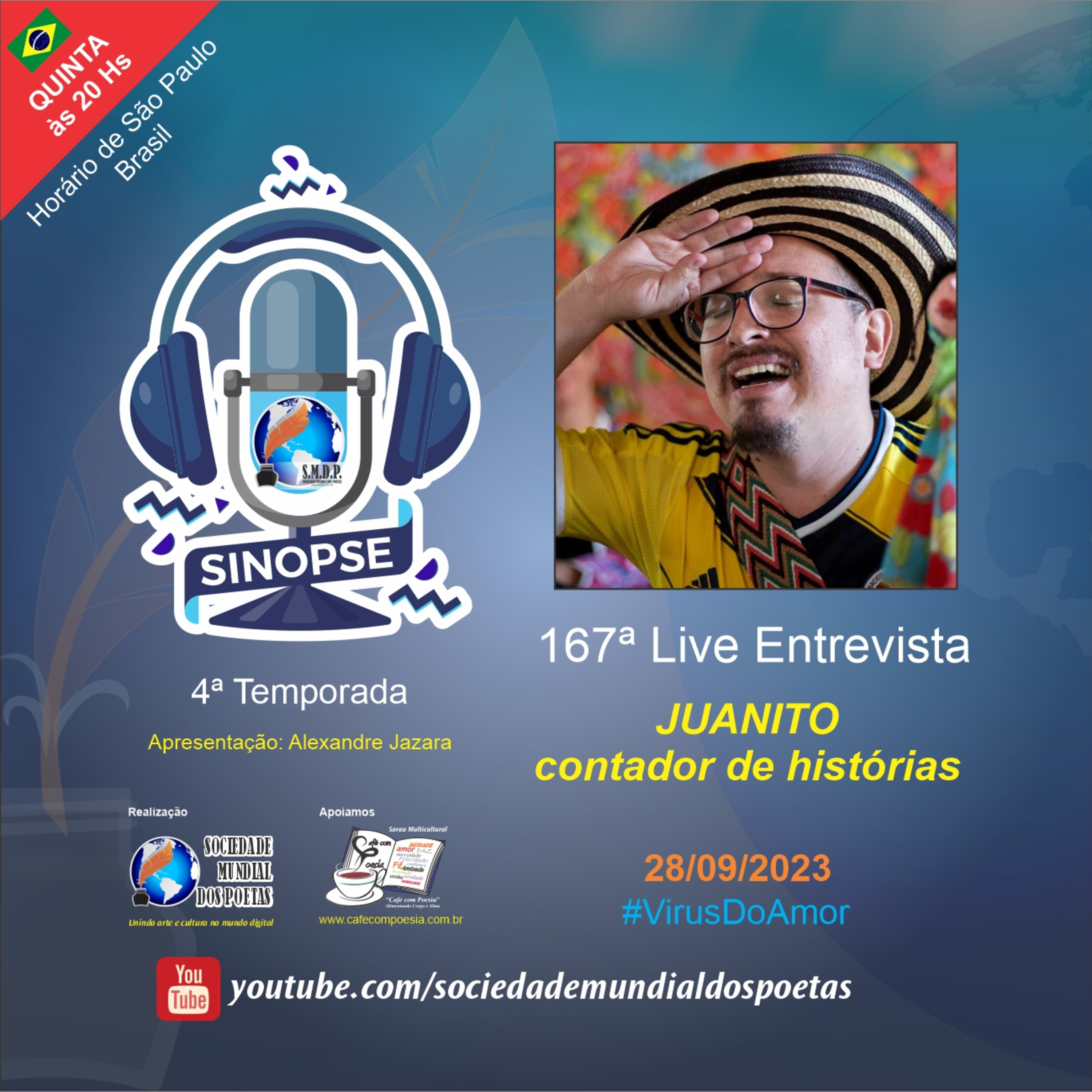 #167 Ed. Juanito - Contador de Histórias do #SINOPSE em 28/09/2023 #virusdoamor - 4ª Temporada