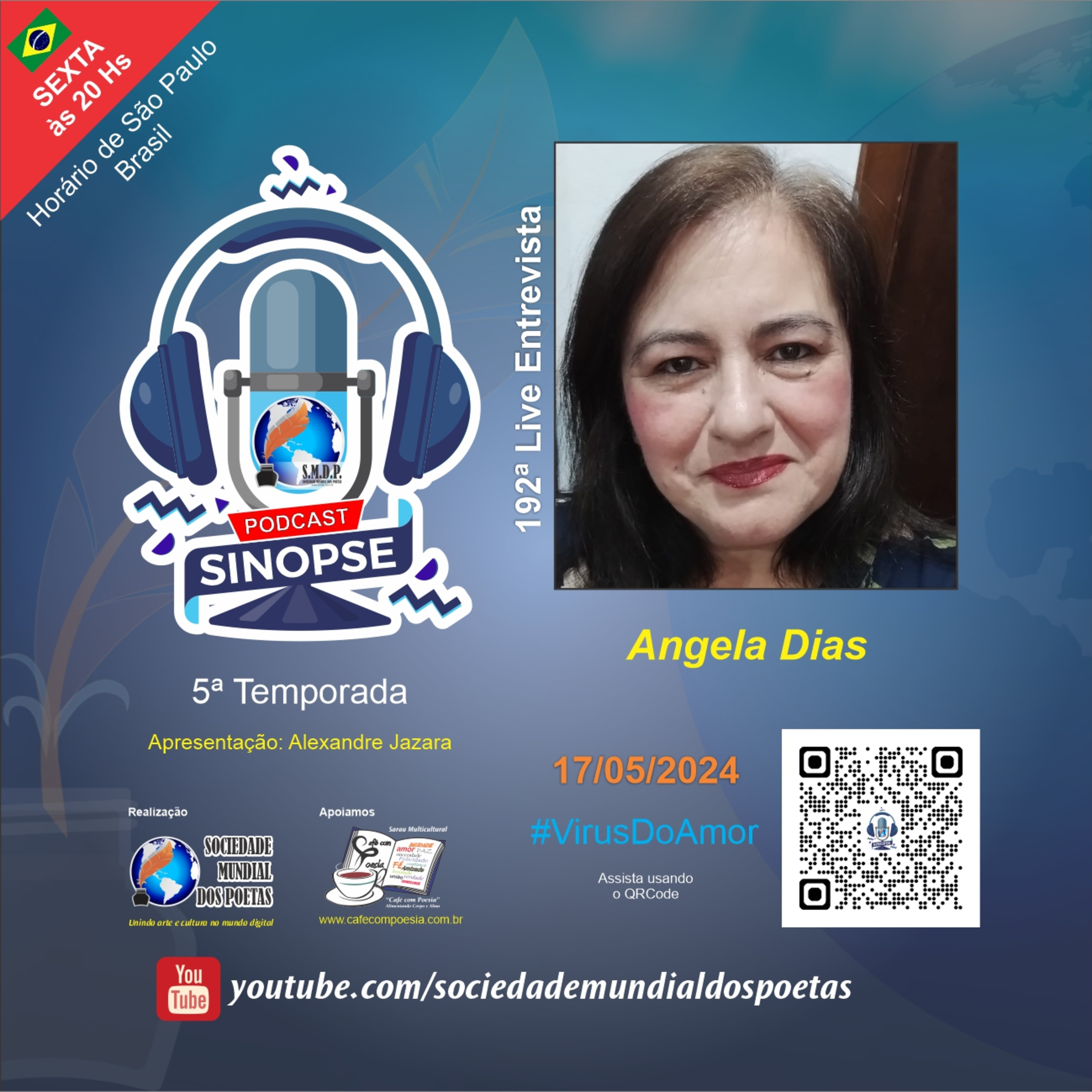#192 Ed. Angela Dias no #SINOPSE em 17/05/2024 - 5ª Temporada #VírusDoAmor episode artwork
