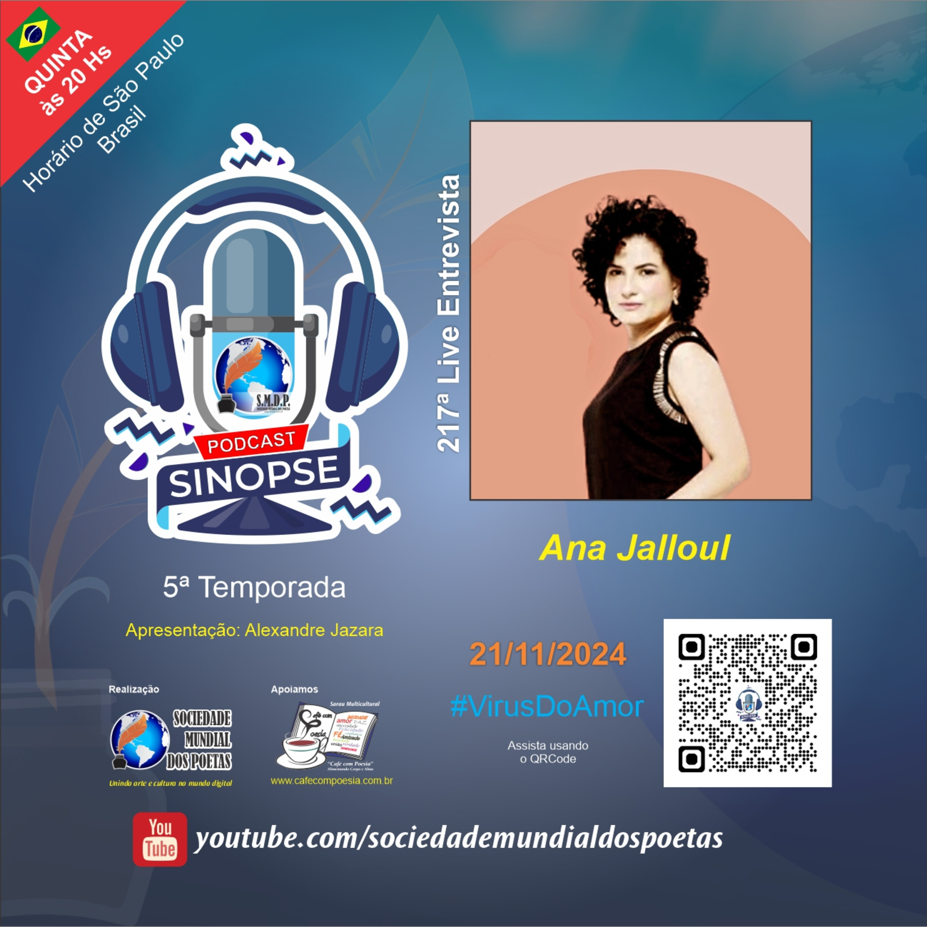 #217 Ed. Ana Jalloul no #SINOPSE em 21.11.2024 - 5ª Temporada #VírusDoAmor episode artwork