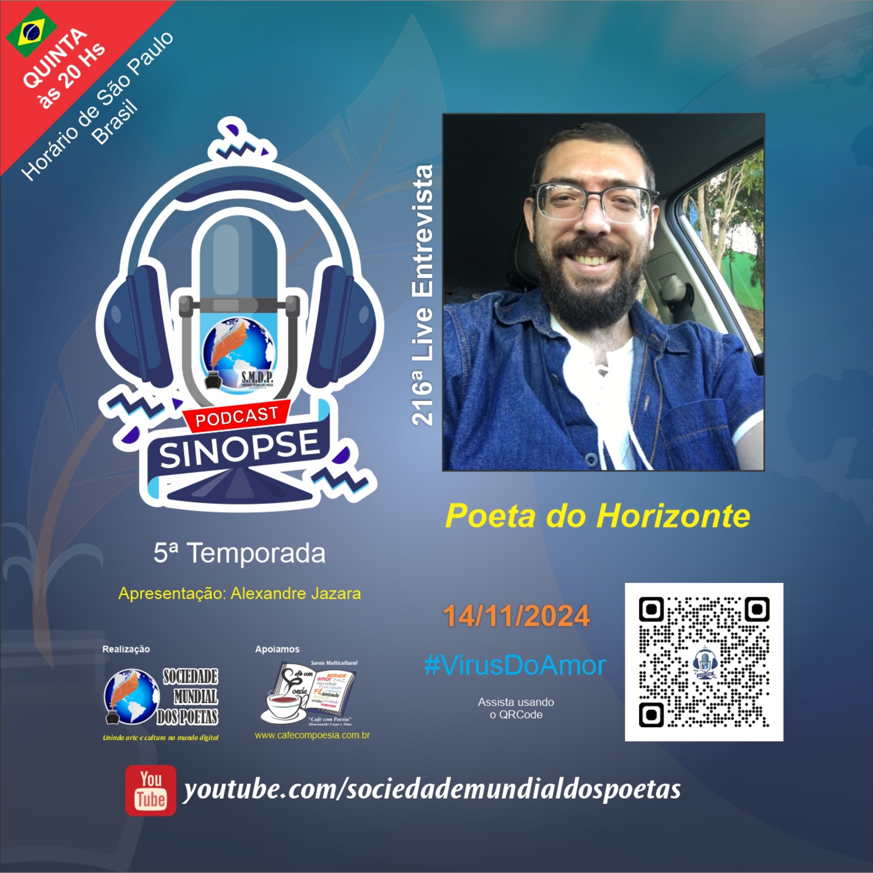 #216 Ed. Poeta do Horizonte no #SINOPSE em 14.11.2024 - 5ª Temporada #VírusDoAmor episode artwork