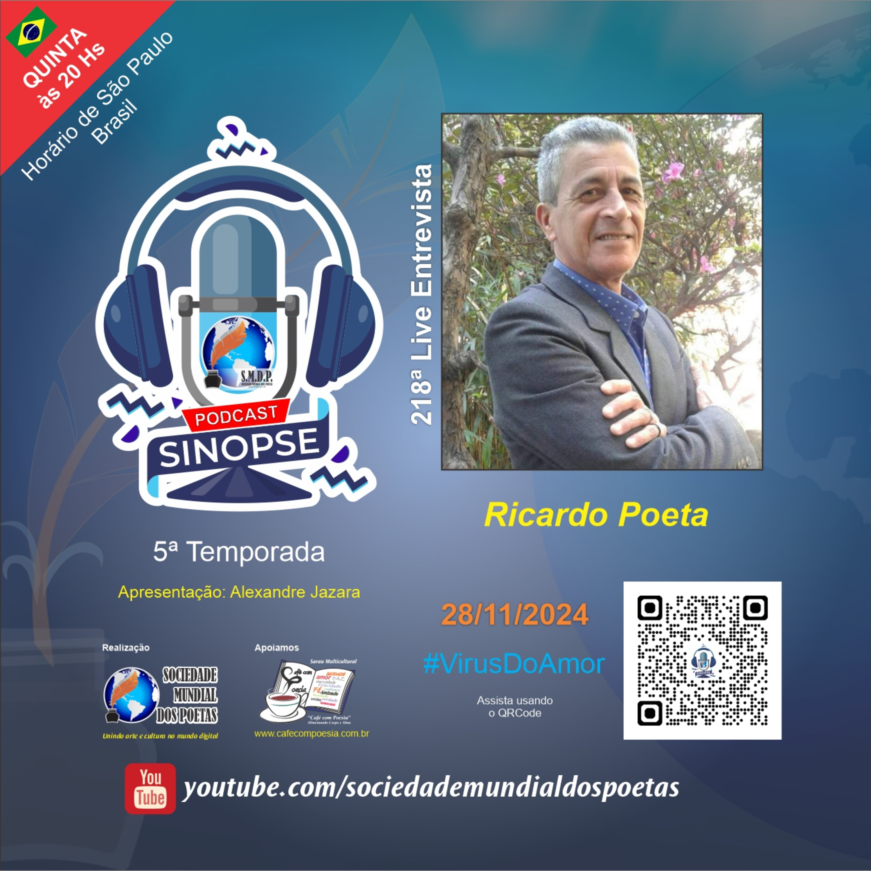 SINOPSE da SMDP seu podcast/registro biográfico de artes contemporâneas semanal