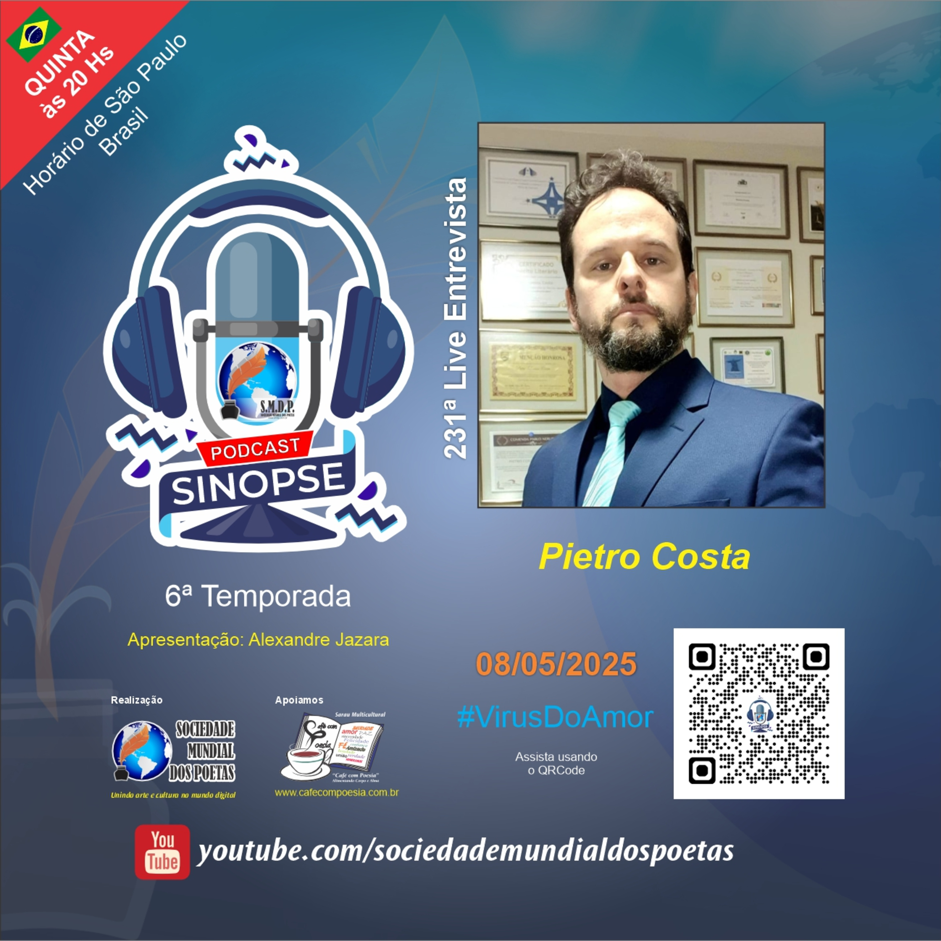 #231 Ed. Pietro Costa no #SINOPSE em 08.05.2025 - 6ª Temporada #VírusDoAmor episode artwork