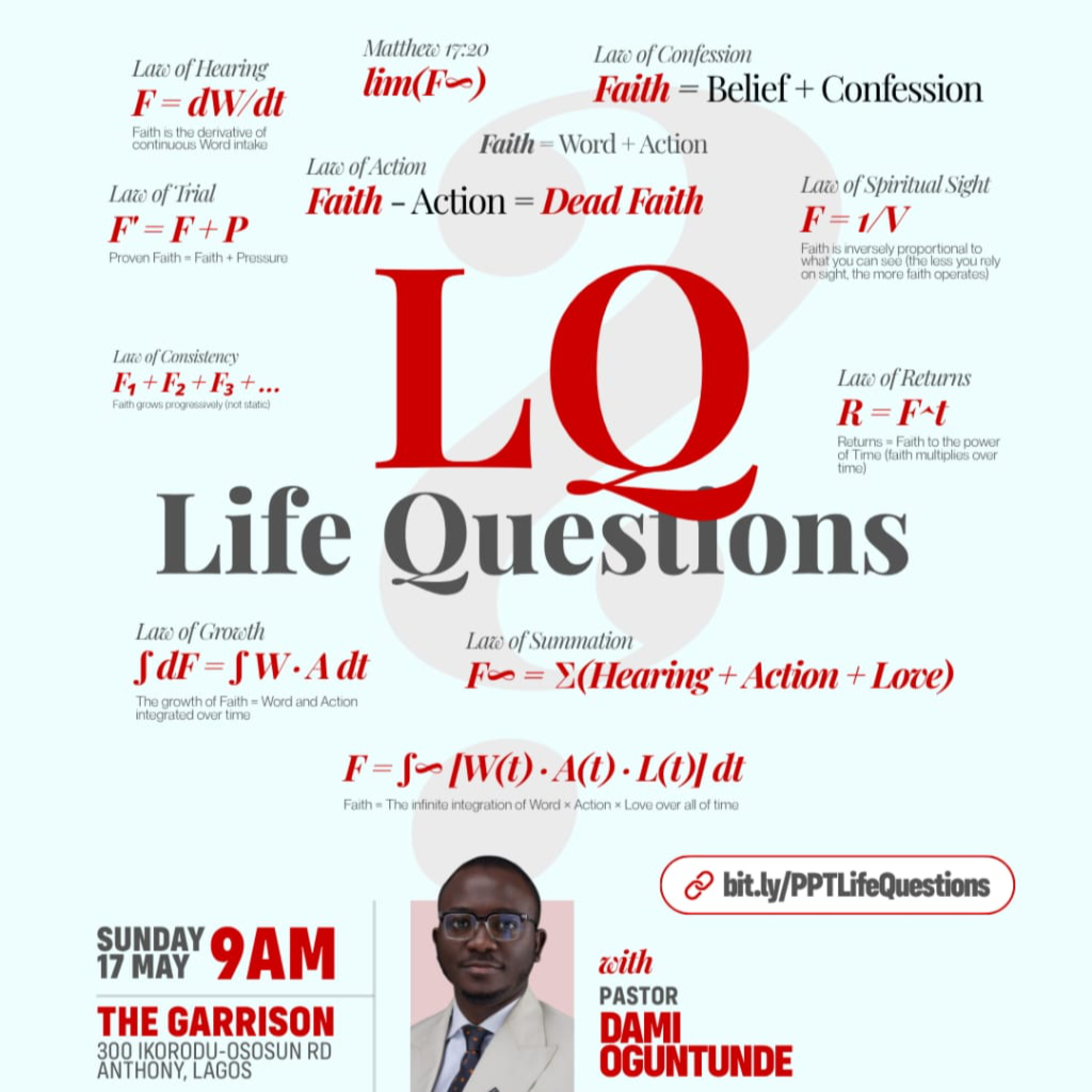 Life Questions (LQ) | The Laws of Faith | Pastor Dami Oguntunde