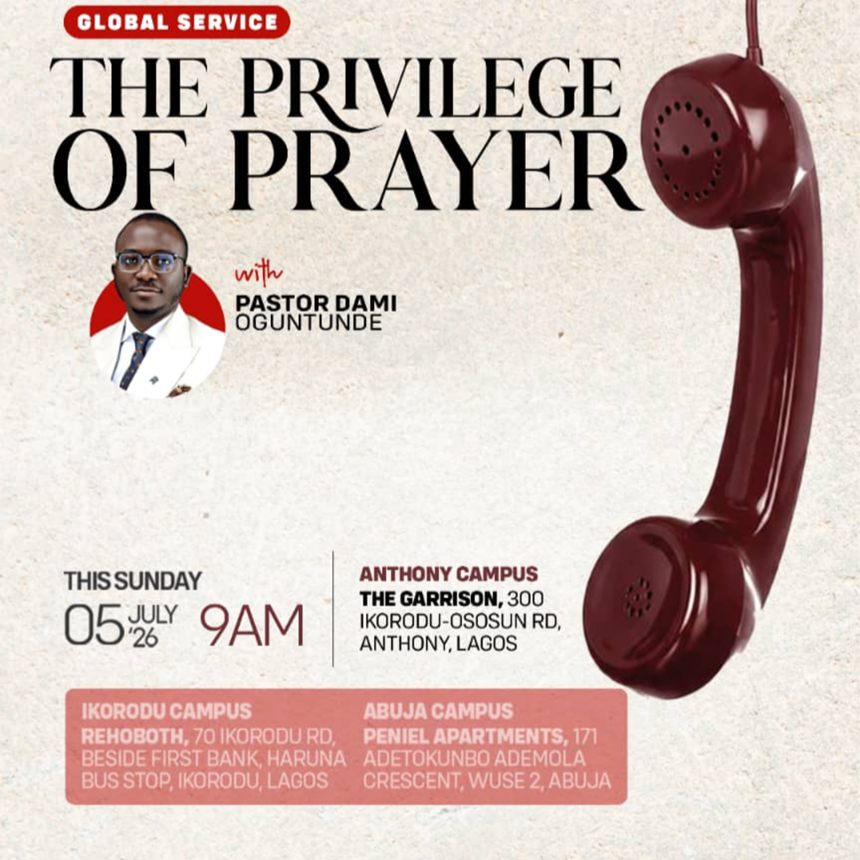 The Privilege of Prayer | July Global Service | Pastor Dami Oguntunde episode artwork