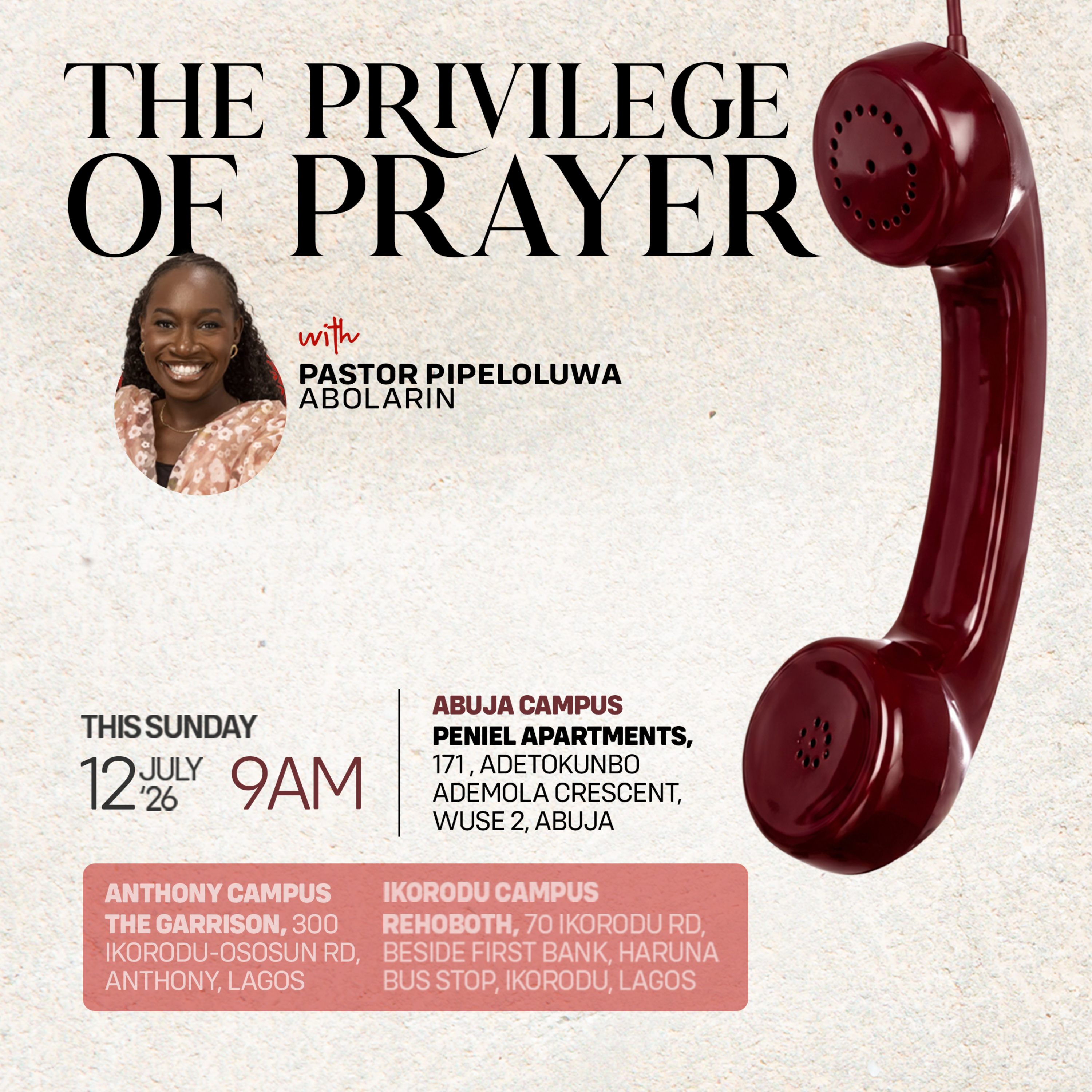  Abba Father| The Privilege of Prayer | Pastor Pipeloluwa Abolarin. episode artwork