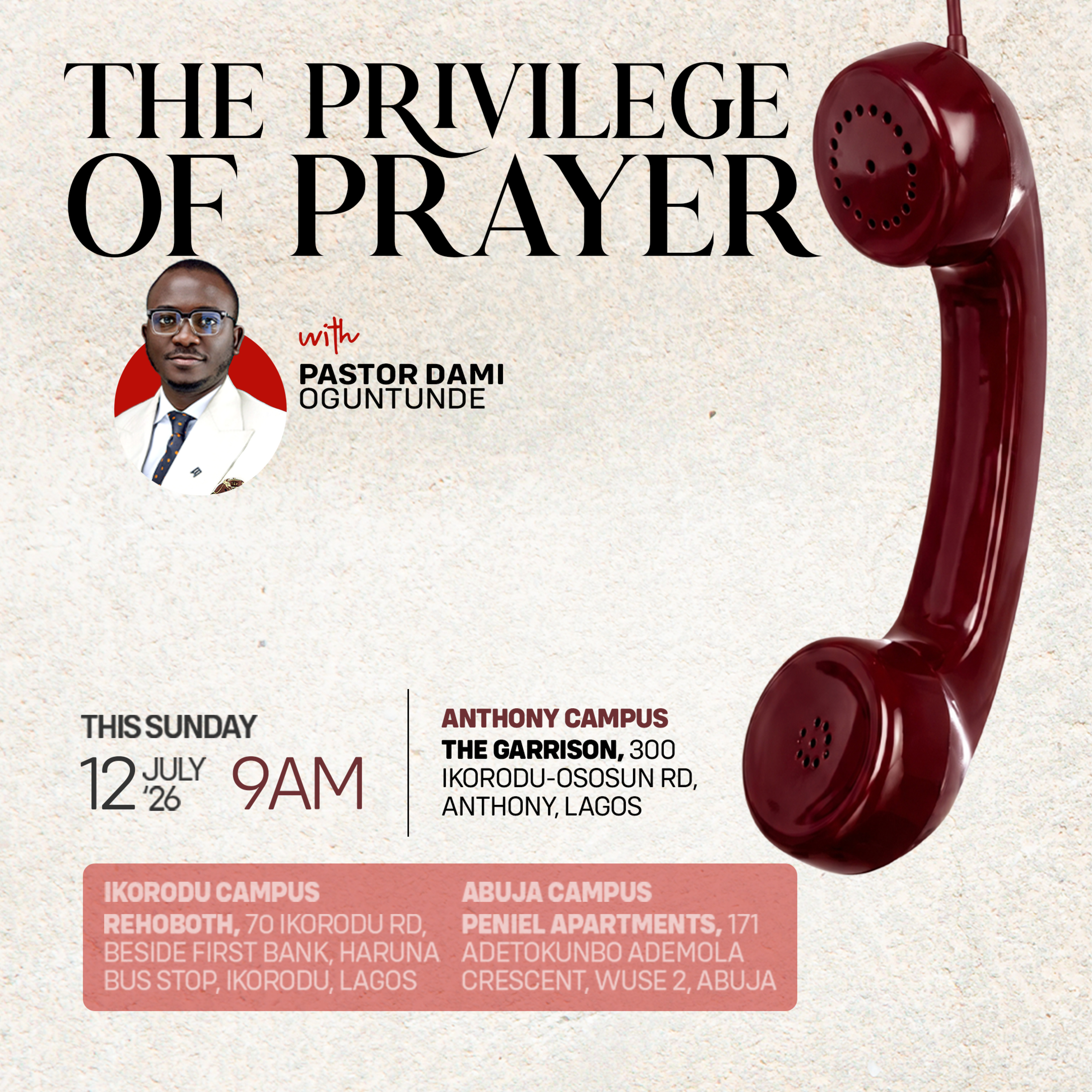 The Privilege of Prayer 2.0 | Pastor Dami Oguntunde episode artwork