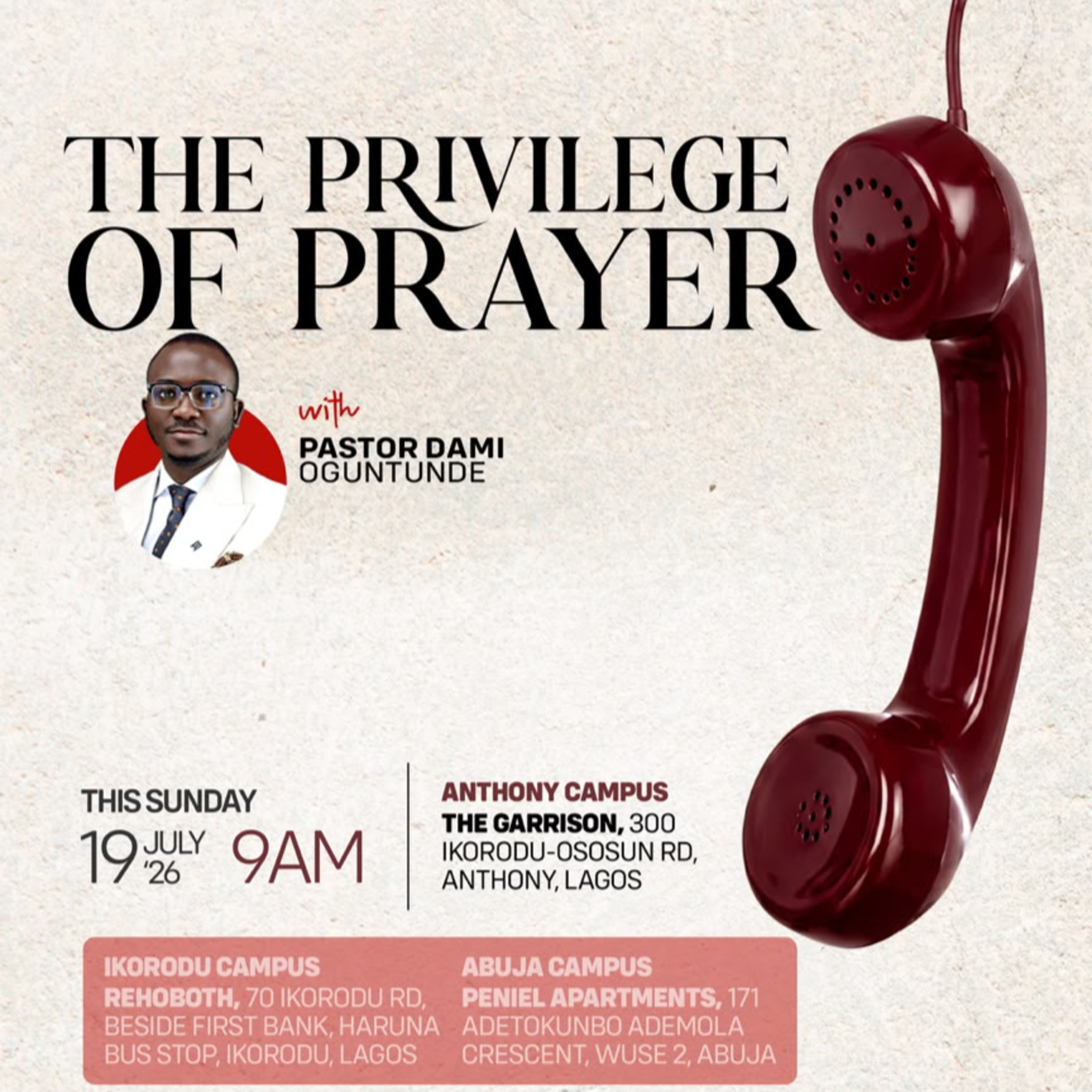 Hallow His Name, Allow His will | The Privilege of Prayer 3.0 | Pastor Dami Oguntunde