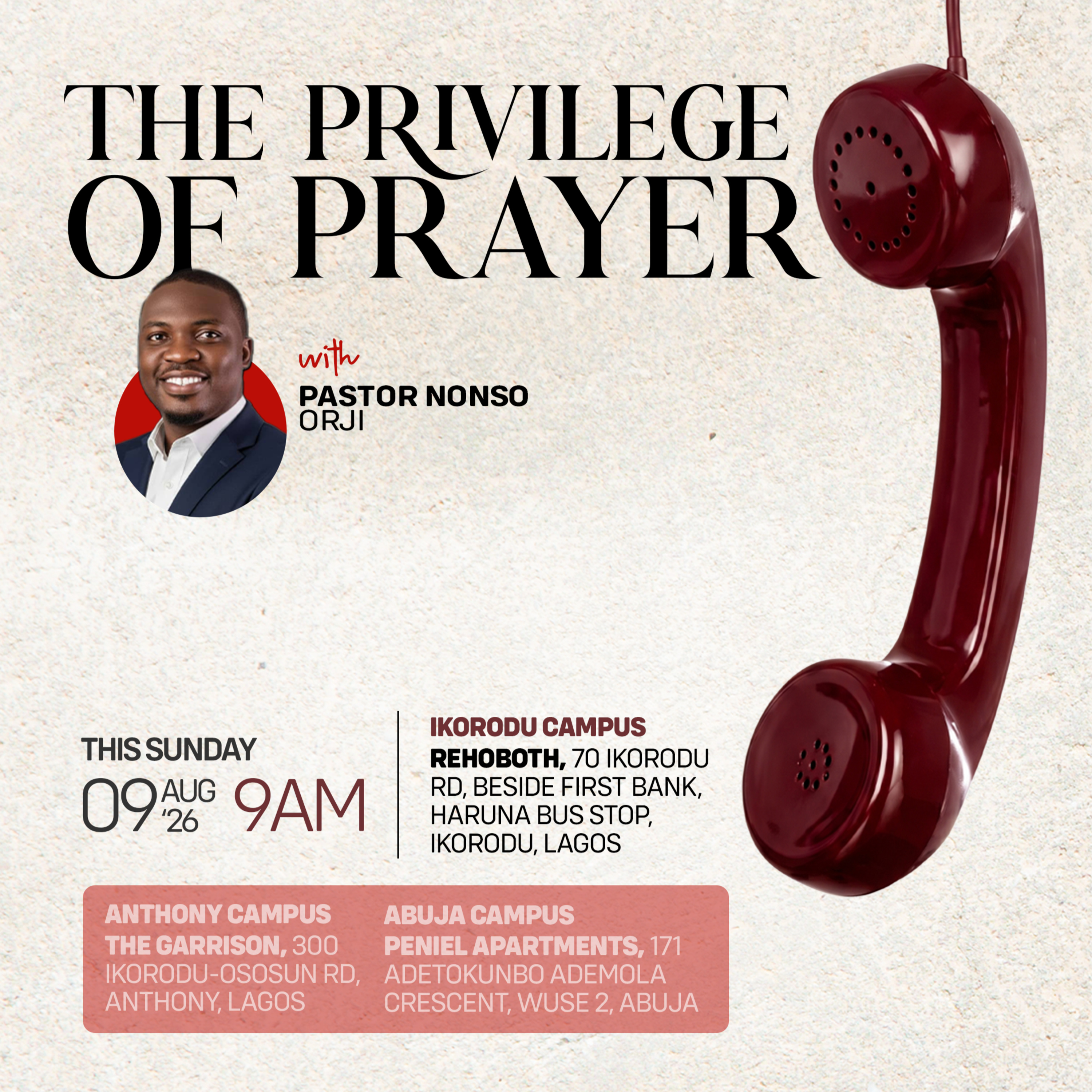 The Profile of His Will | The Privilege of Prayer 5.0 | Pastor Nonso Orji