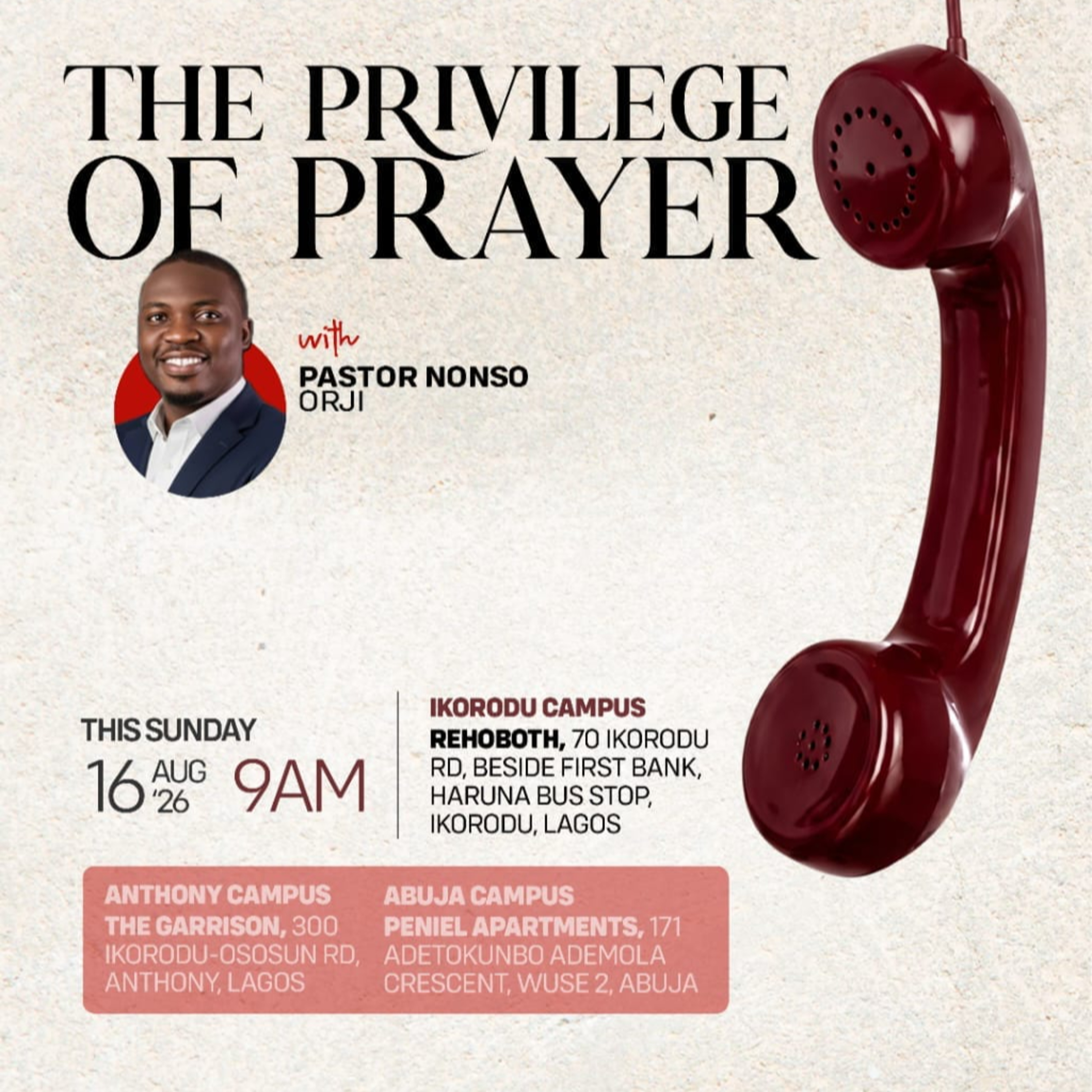The Profile of His Will Part 2 | The Privilege of Prayer 6.0 | Pastor Nonso Orji.