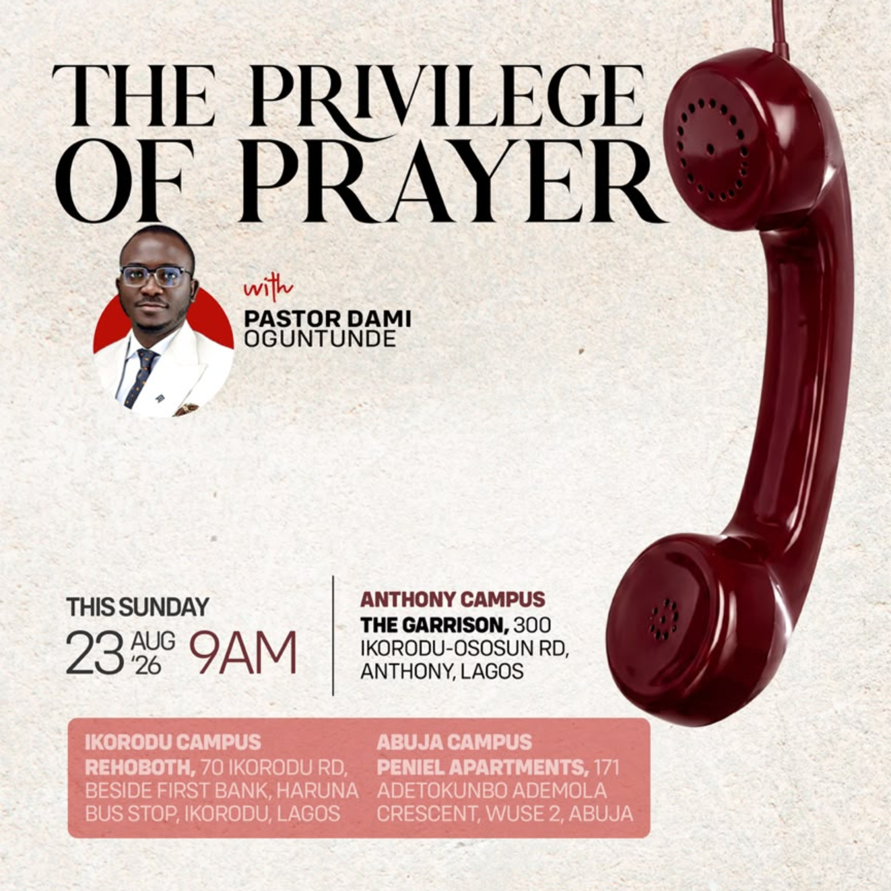 The Privilege of Prayer 7.0 | Pastor Dami Oguntunde episode artwork