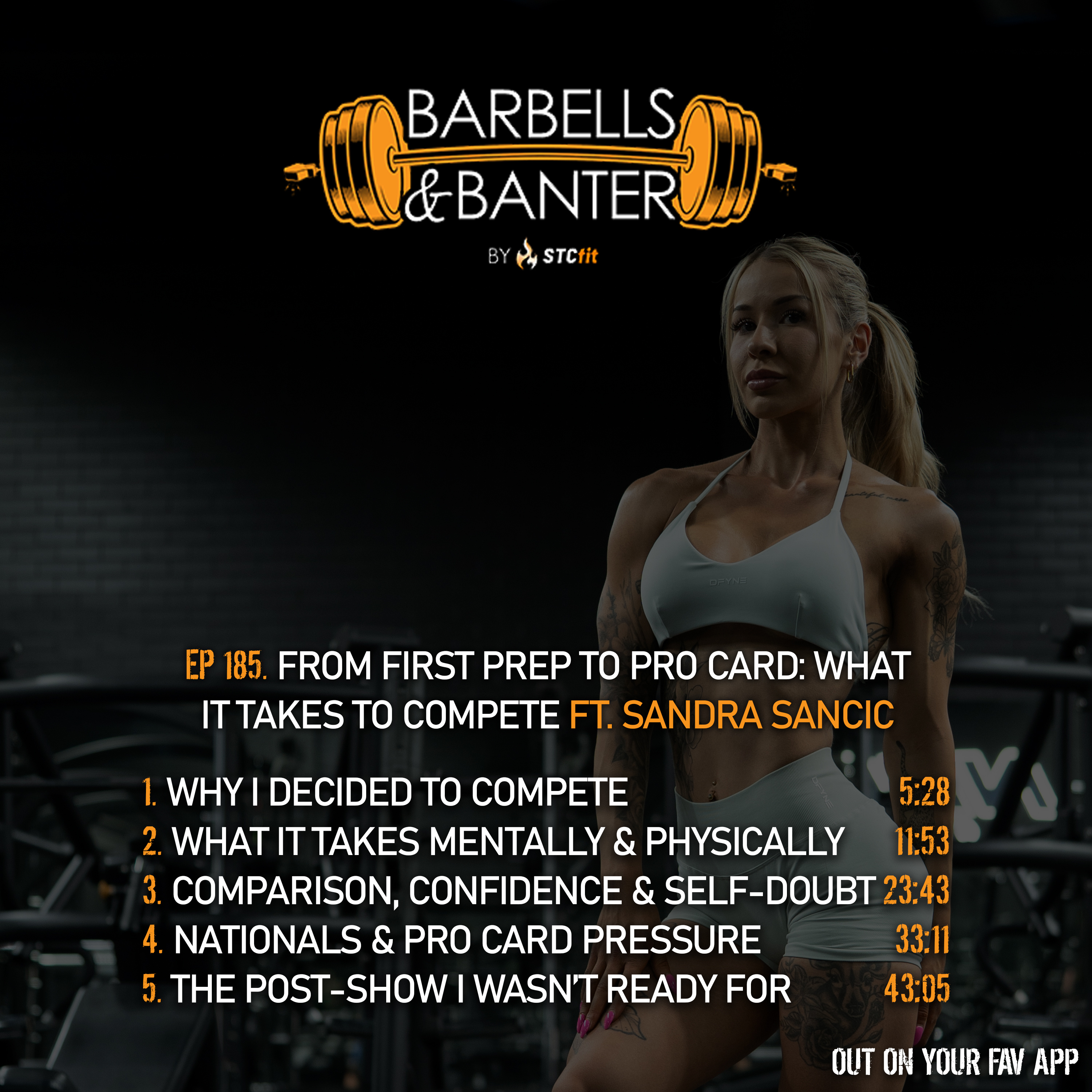 Ep 185 - From first prep to pro card: What it takes to compete, ft. Sandra Sancic episode artwork