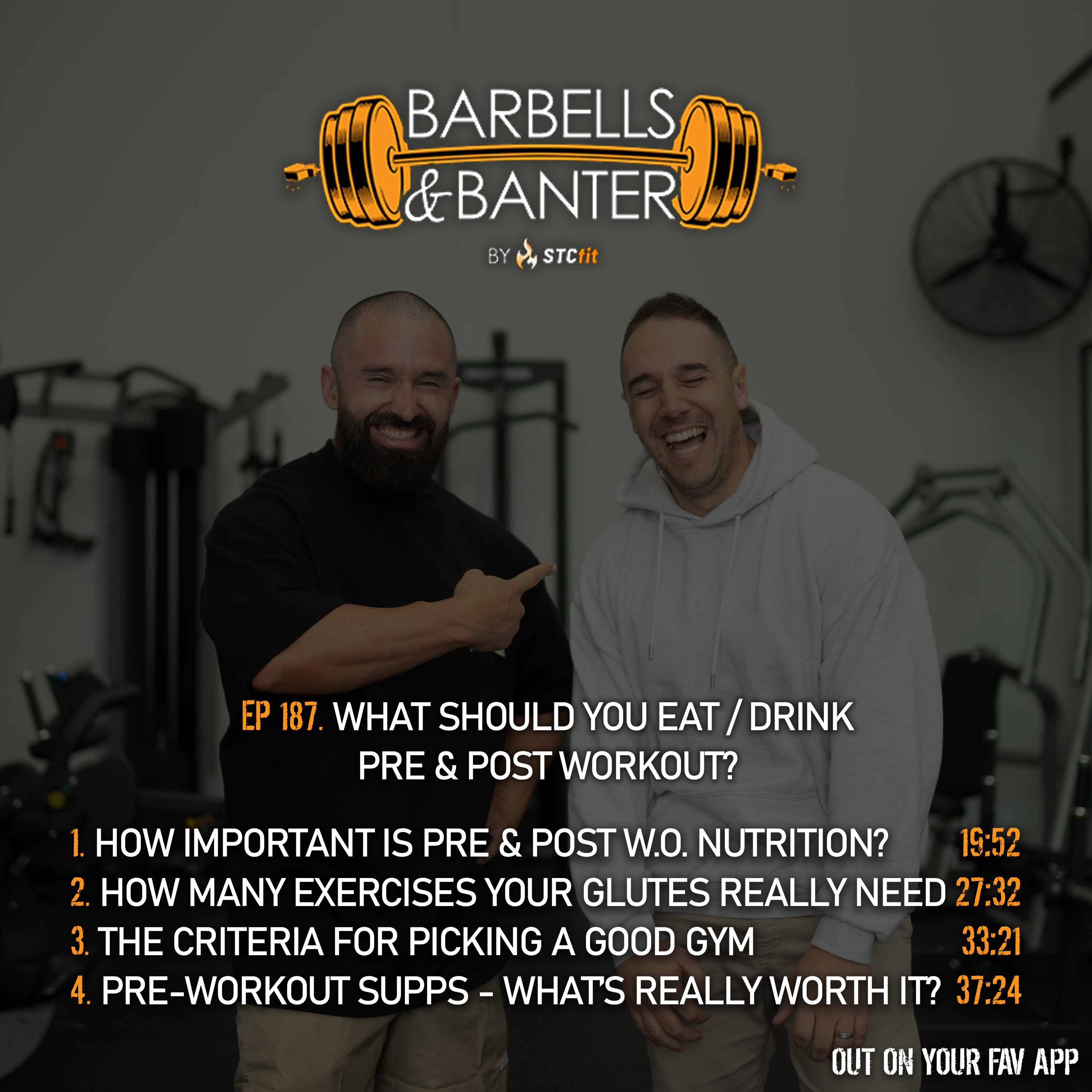 Ep 187 - What should you eat / drink, pre & post workout? episode artwork
