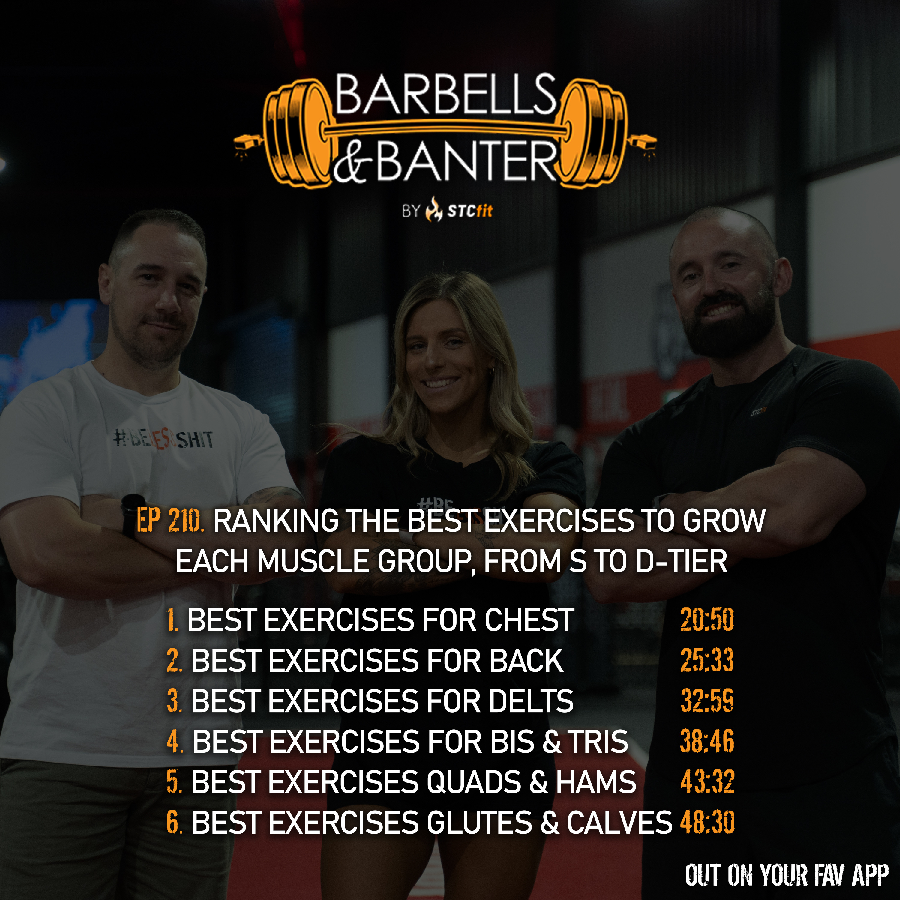 Ep 211 - Ranking the best exercises to grow each muscle group, from S to D-tier episode artwork