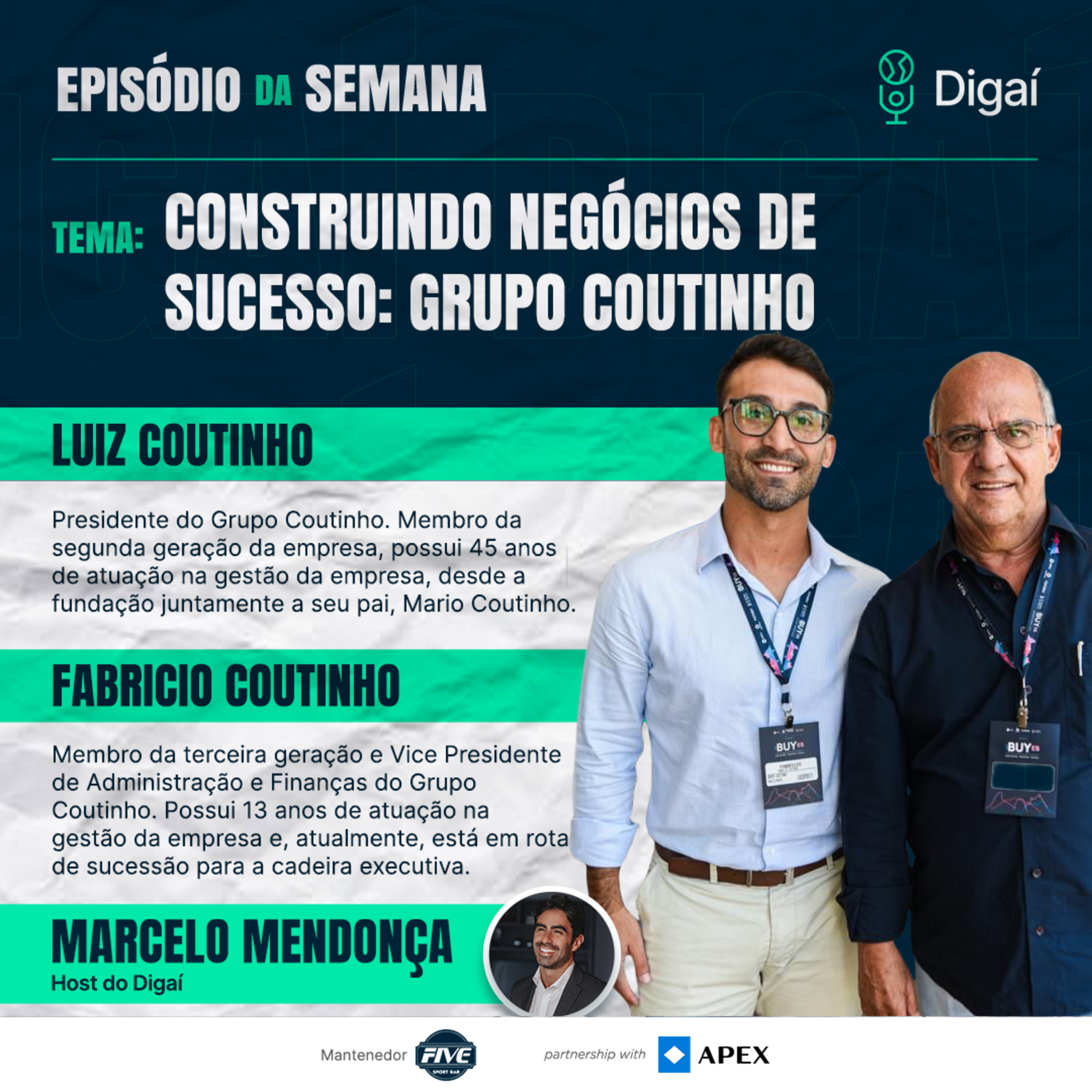 Episódio #115 - Luiz e Fabrício Coutinho - Construindo Negócios de Sucesso: Grupo Coutinho episode artwork
