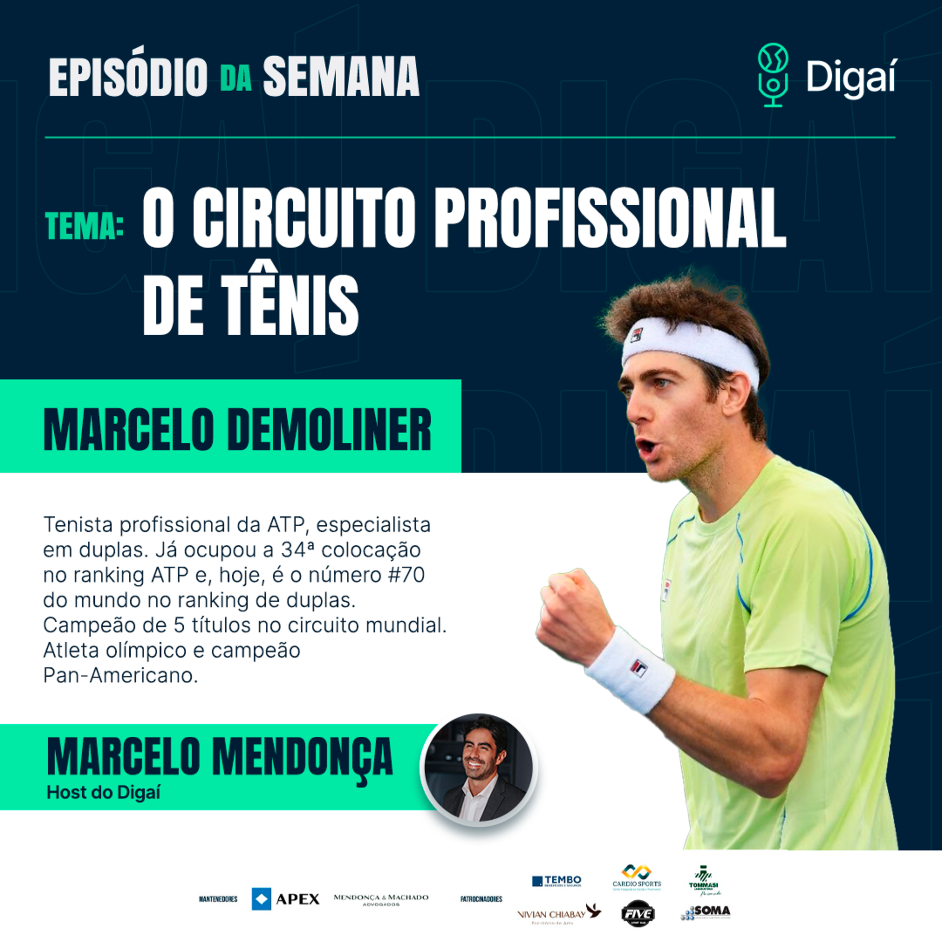 Episódio #121 - Marcelo Demoliner - O circuito profissional de tênis episode artwork