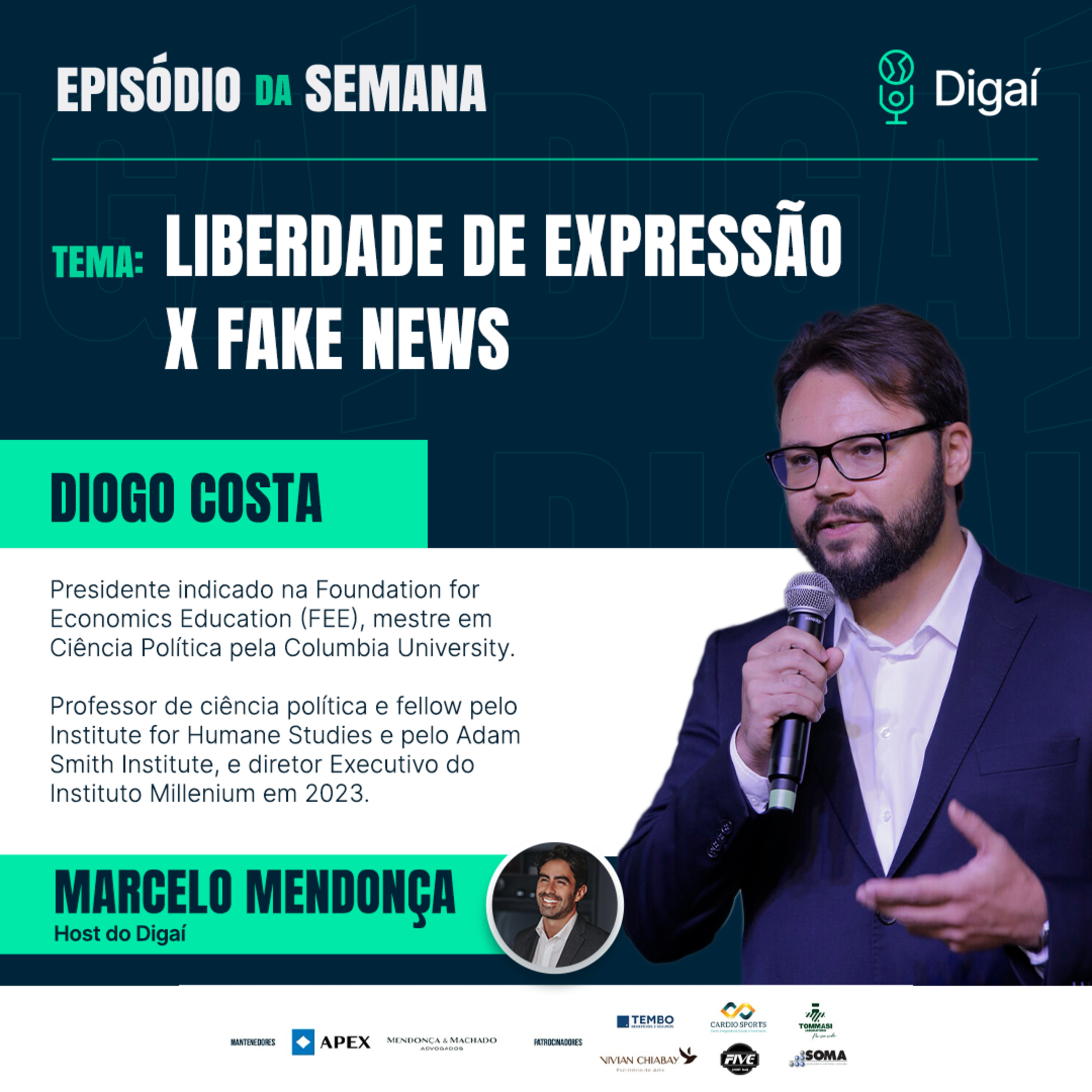 Episódio #128 - Diogo Costa - Liberdade de Expressão x Fake News episode artwork