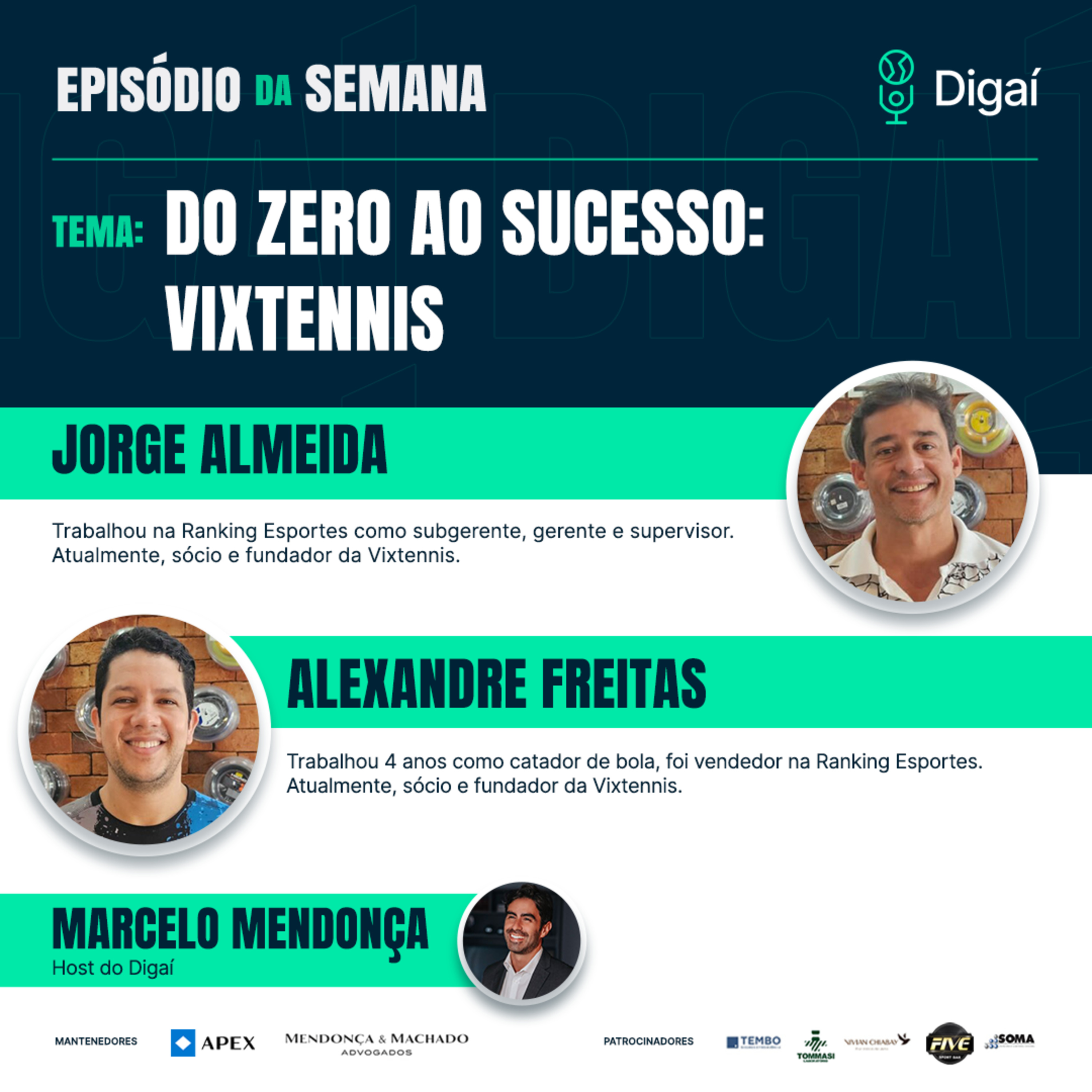 Episódio #136 - Jorge Almeida e Alexandre Freitas - Do zero ao sucesso: Vixtennis episode artwork