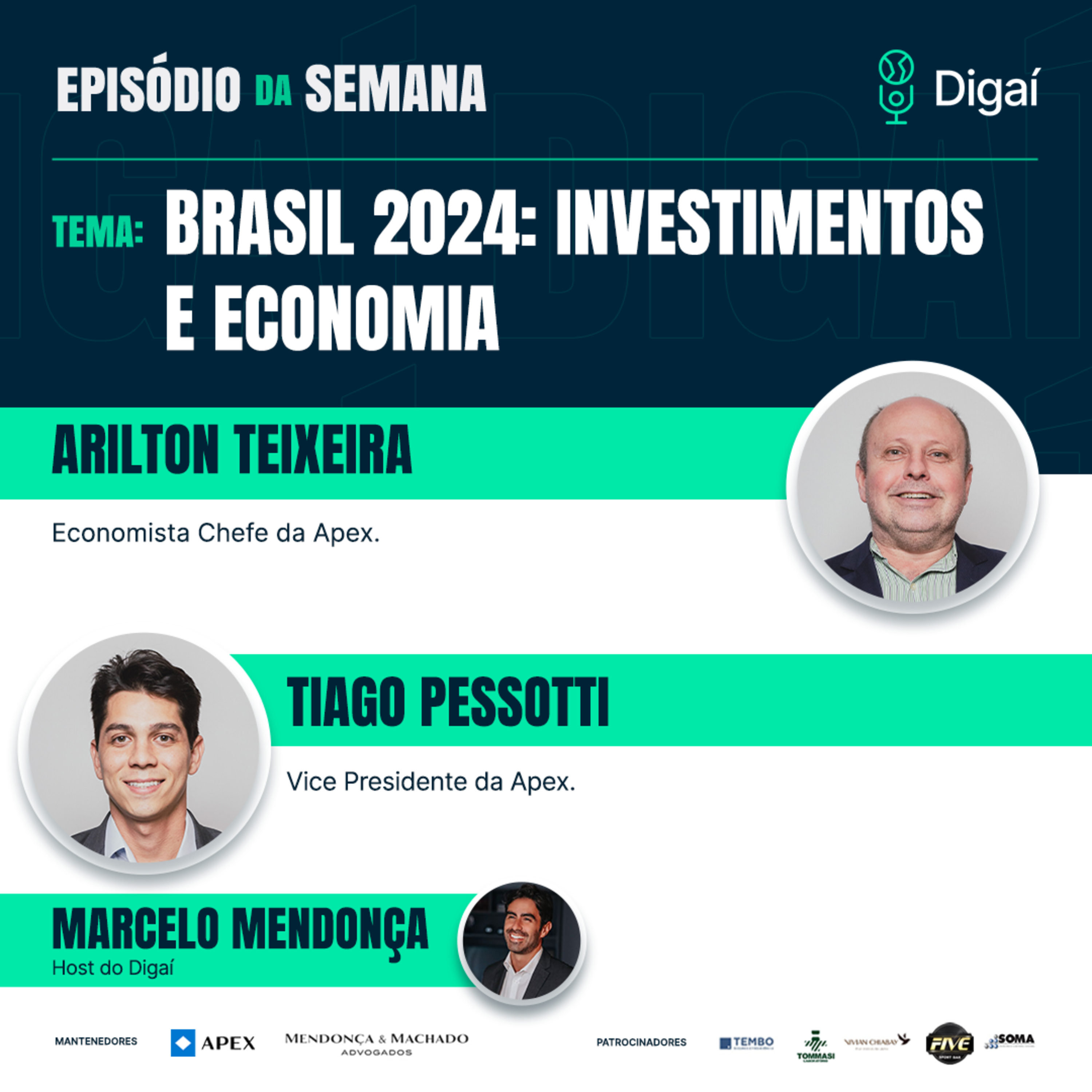 Episódio #138 - Arilton Teixeira e Tiago Pessotti - Brasil 2024: investimentos e economia episode artwork