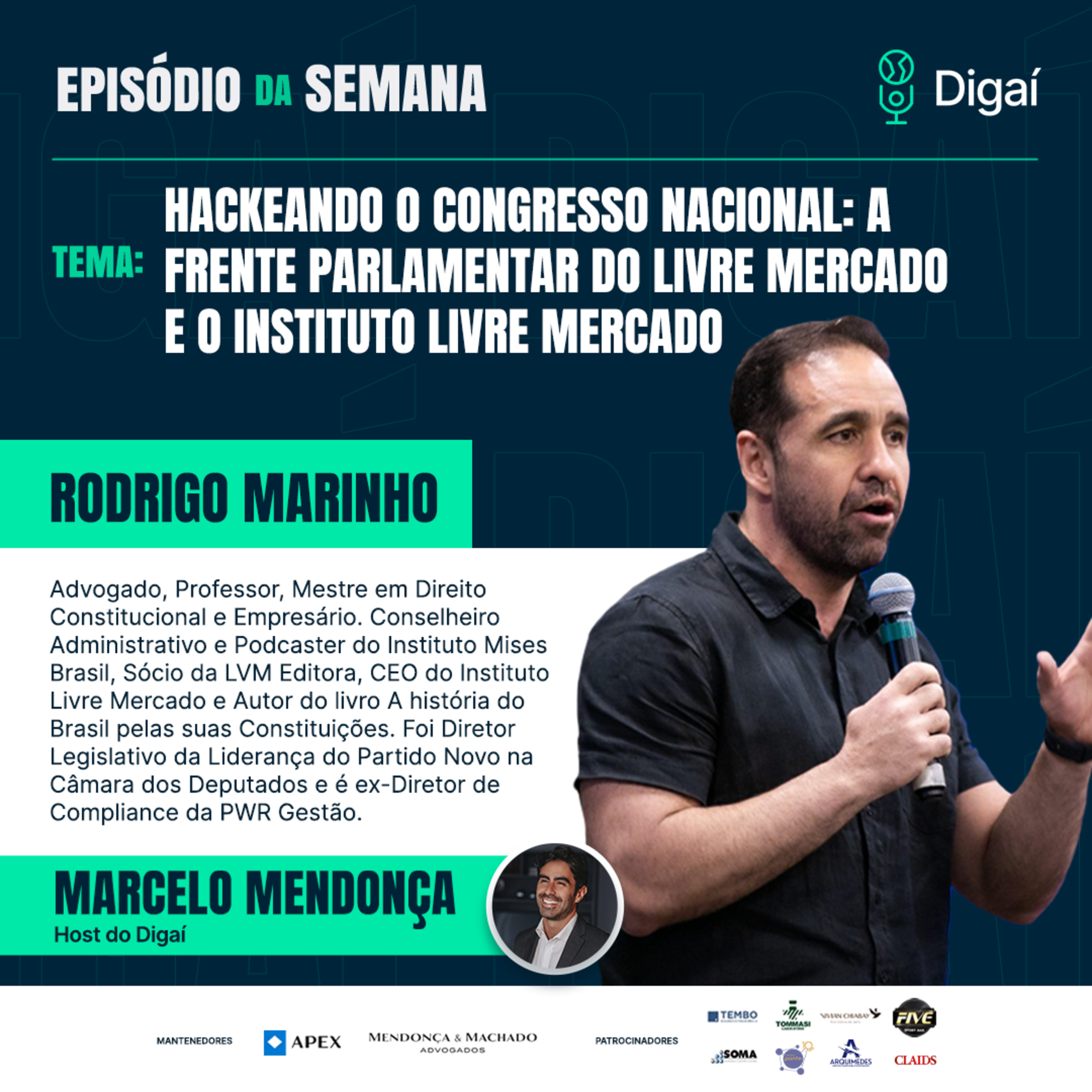Episódio #145 - Rodrigo Marinho - Hackeando o congresso nacional: a Frente Parlamentar do Livre Mercado e o Instituto Livre Mercado episode artwork