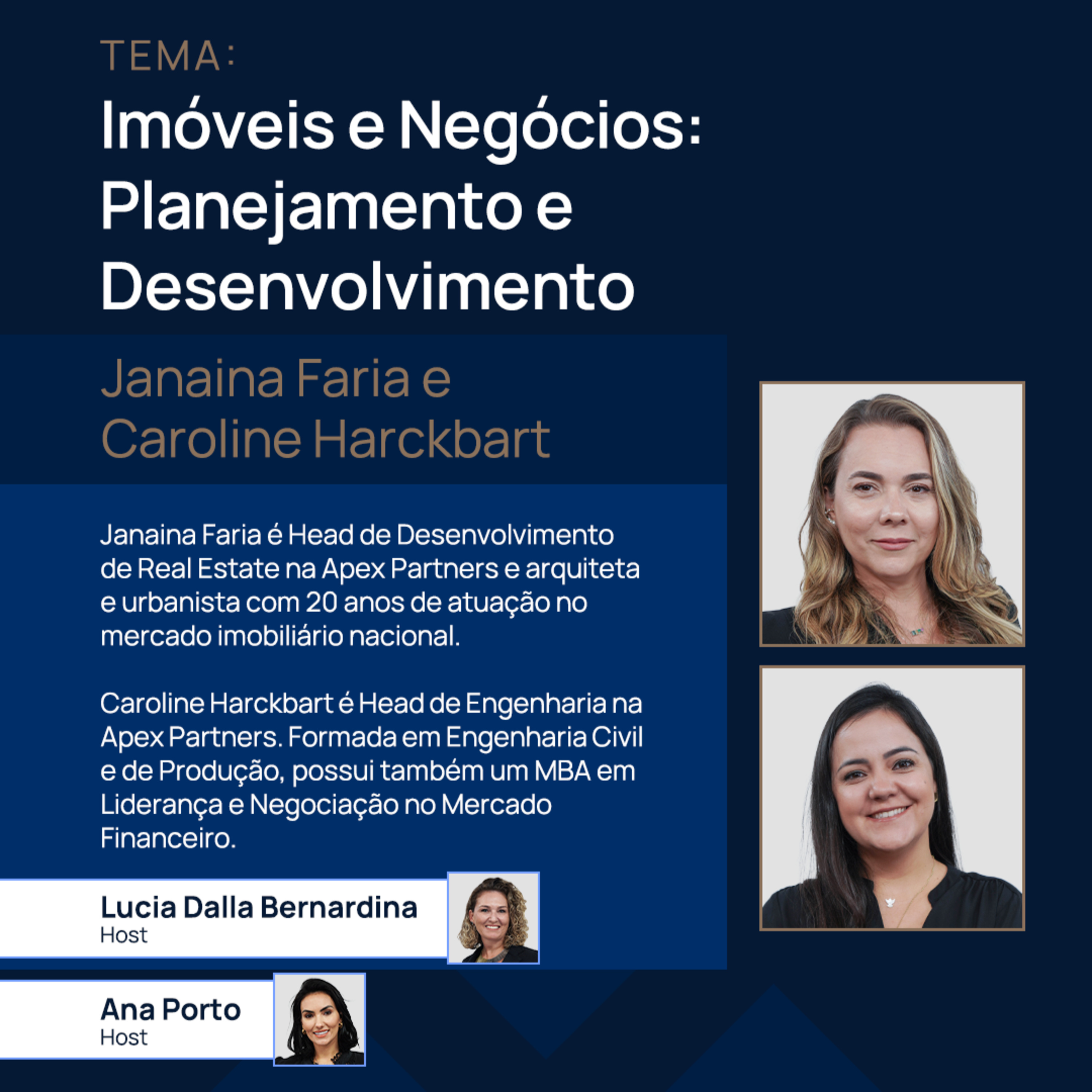 Janaina Faria e Caroline Harckbart | Imóveis e Negócios: Planejamento e Desenvolvimento | YouInvestor #11 episode artwork