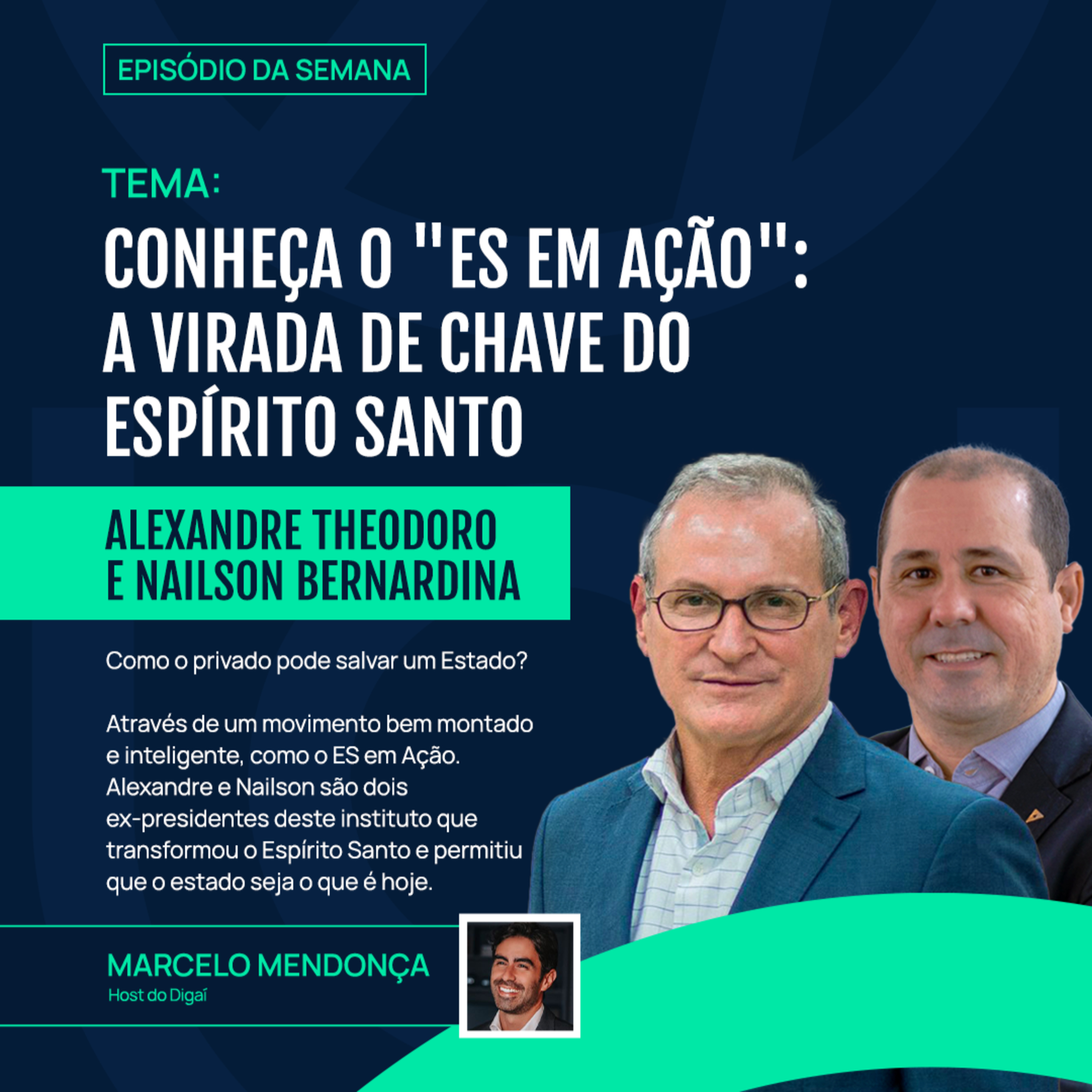 Nailson Bernardina e Alexandre Theodoro | Conheça o "Espírito Santo em Ação" | Podcast Digaí #195 episode artwork
