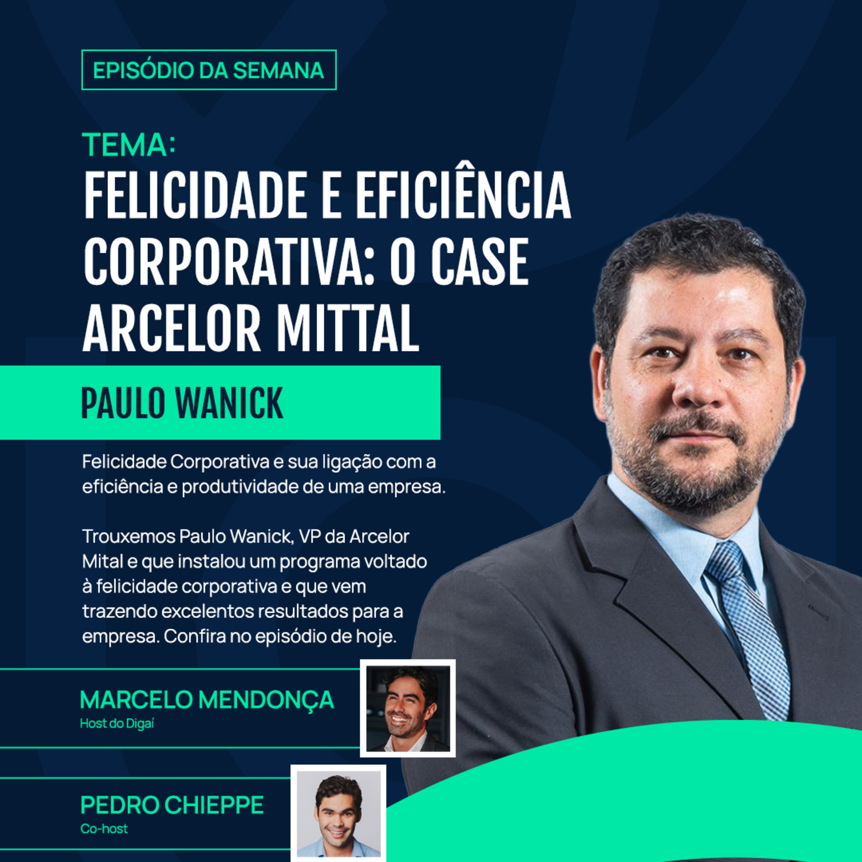 Paulo Wanick | Felicidade e Eficiência Corporativa: o case Arcelor Mittal | Podcast Digaí #203 episode artwork