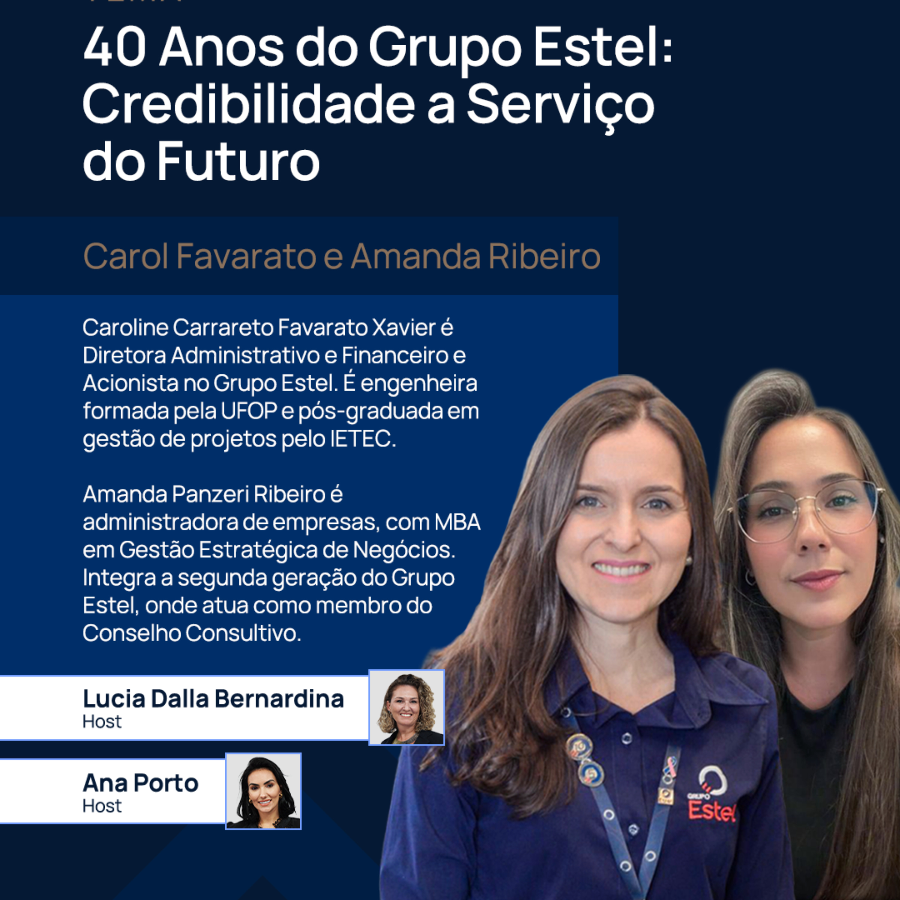 Carol Favarato e Amanda Ribeiro | 40 Anos do Grupo Estel: Credibilidade e Futuro | YouInvestor #32 episode artwork
