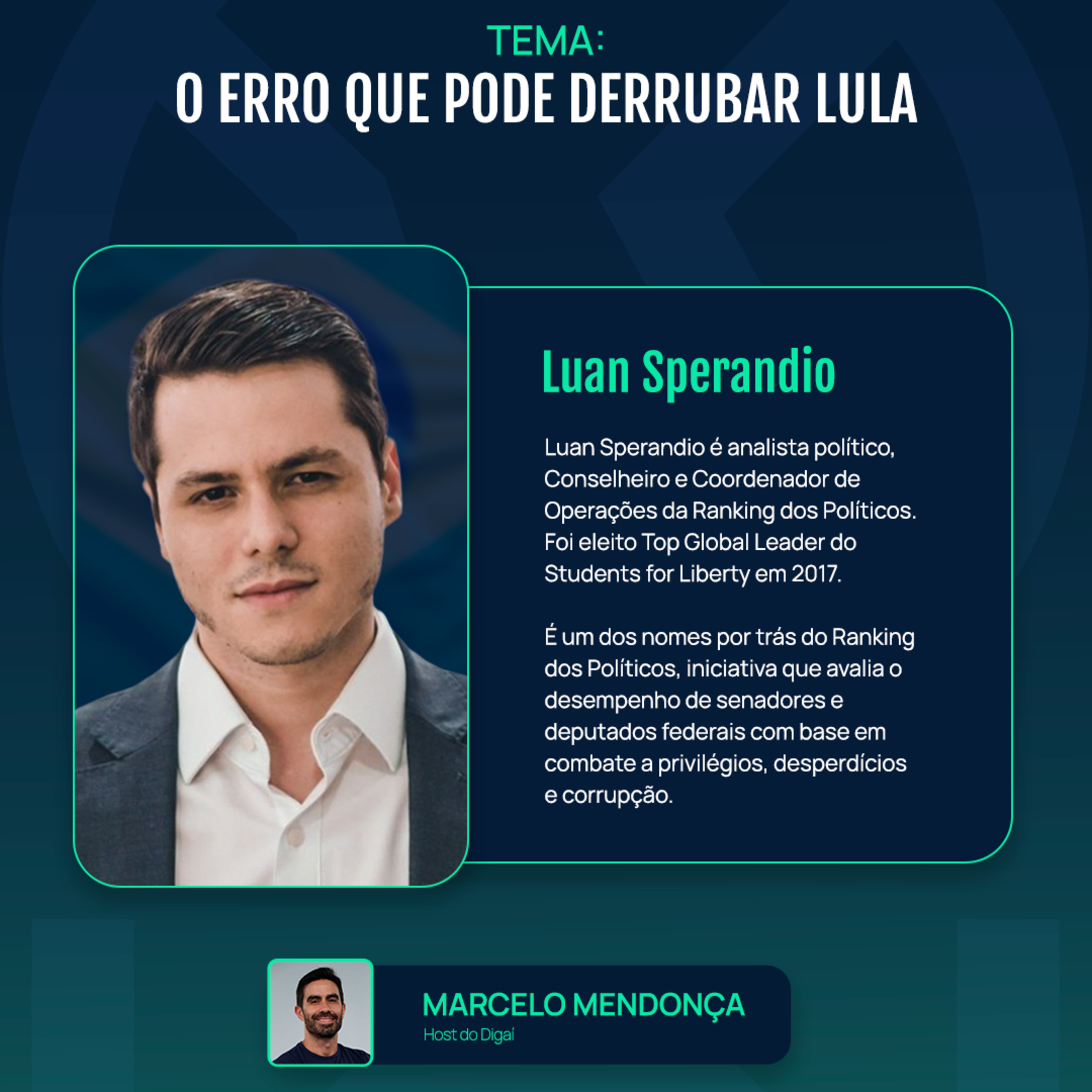 Luan Sperandio | O Erro que Pode Derrubar Lula | Podcast Digaí no Congresso episode artwork