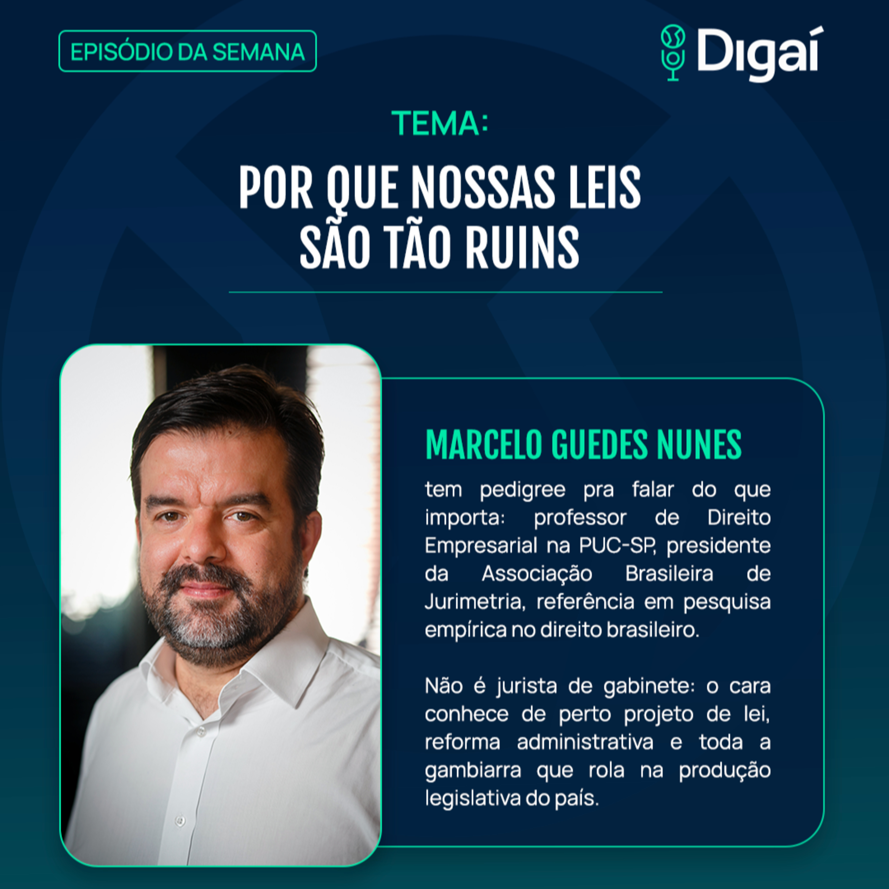 Por Que As Leis do Brasil Sempre Dão Errado? - Marcelo Guedes Nunes | Digaí #908 episode artwork