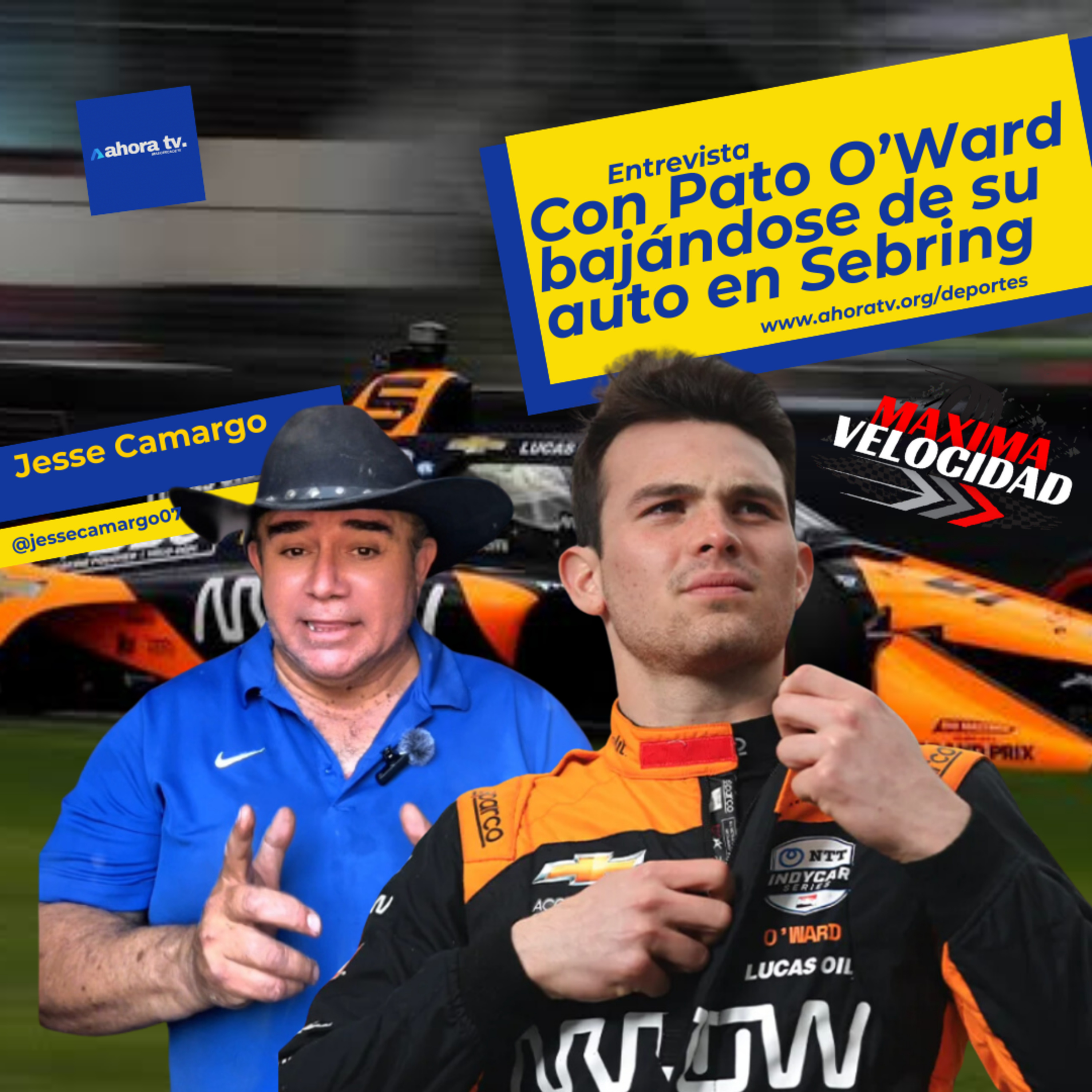 Entrevista de Pato O’Ward bajándose de su Arrow McLaren en Sebring episode artwork