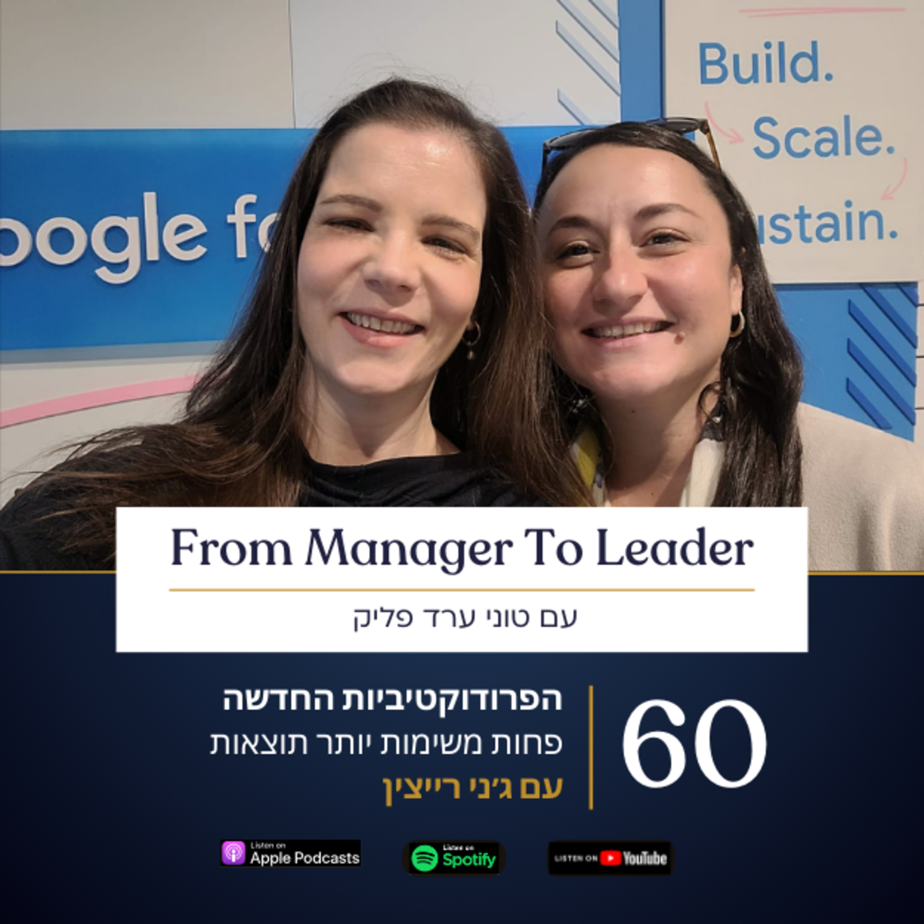 פרק 60 - הפרודוקטיביות החדשה | פחות משימות יותר תוצאות | עם ג׳ני רייצין — From Manager to Leader - עם טוני ערד פליק cover