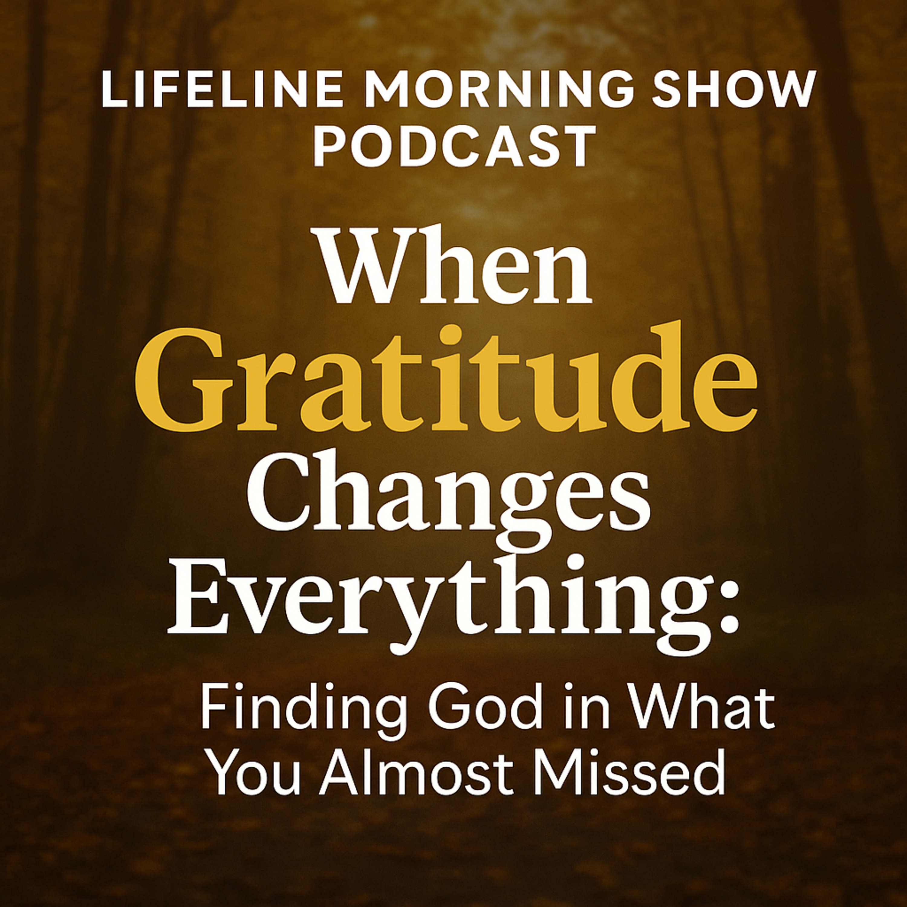 When Gratitude Changes Everything: Finding God in What You Almost Missed episode artwork
