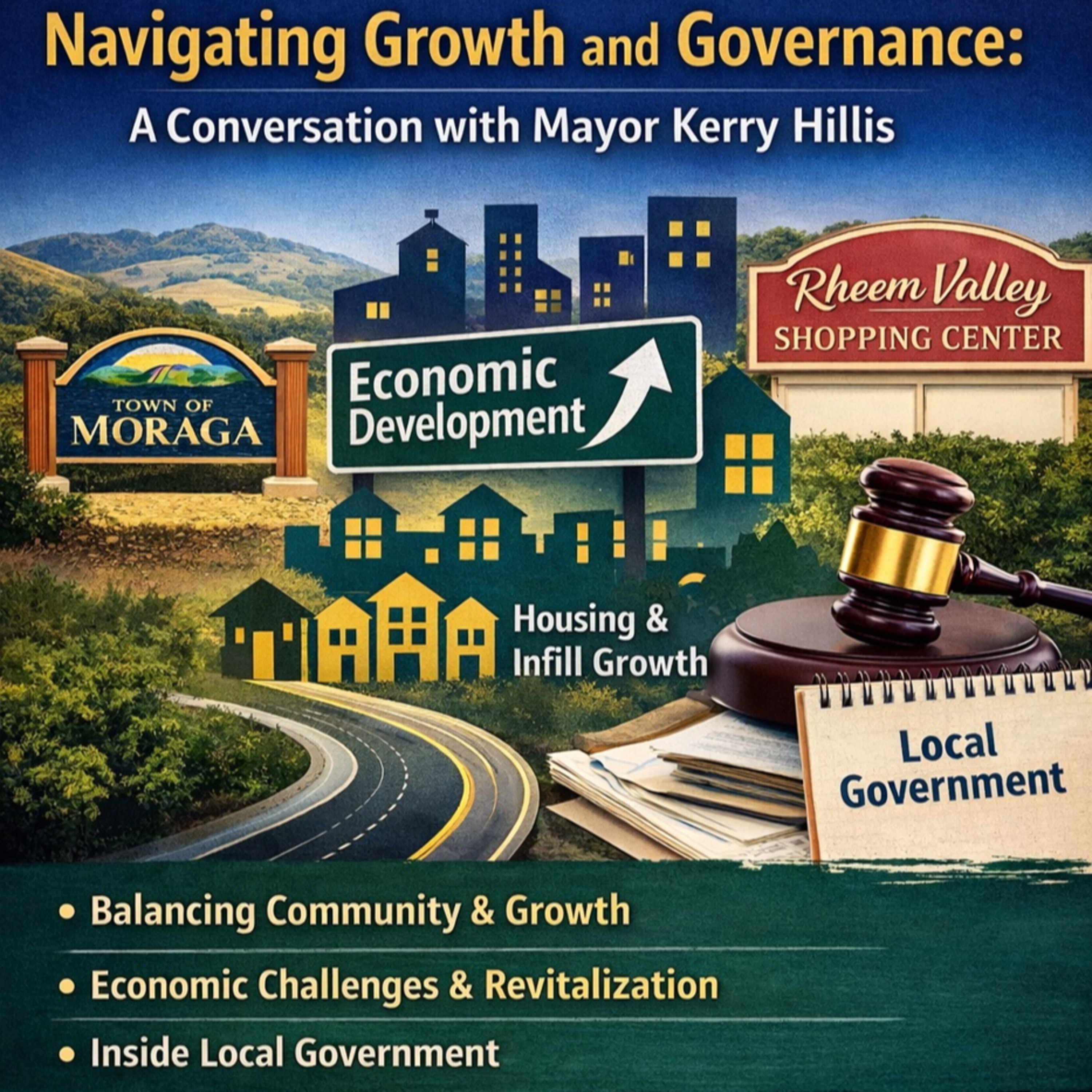 Balancing Growth and Community: A Conversation with Moraga Mayor Kerry Hillis" episode artwork