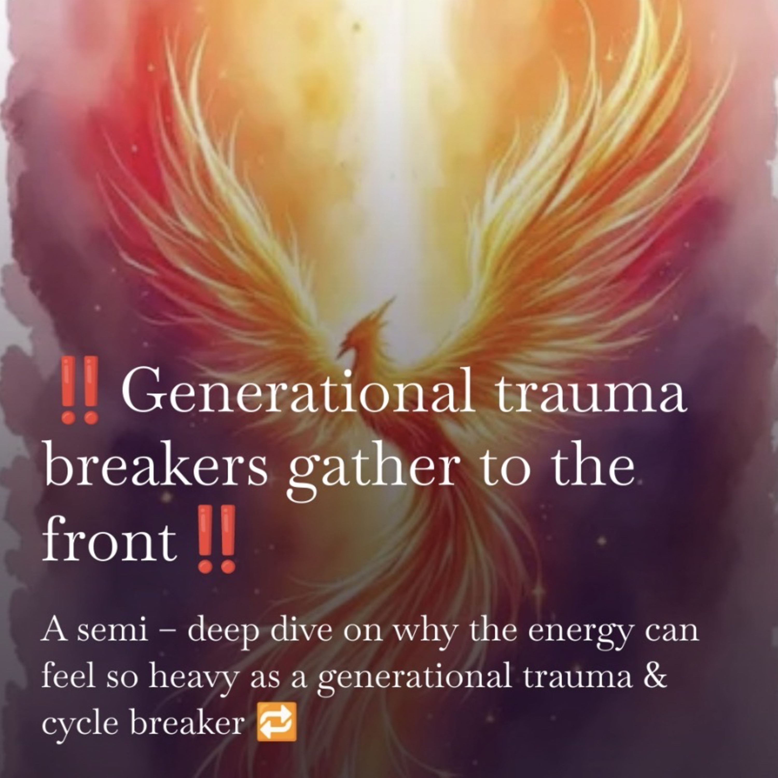 ‼️Generational Trauma Breakers step to the front ‼️ episode artwork
