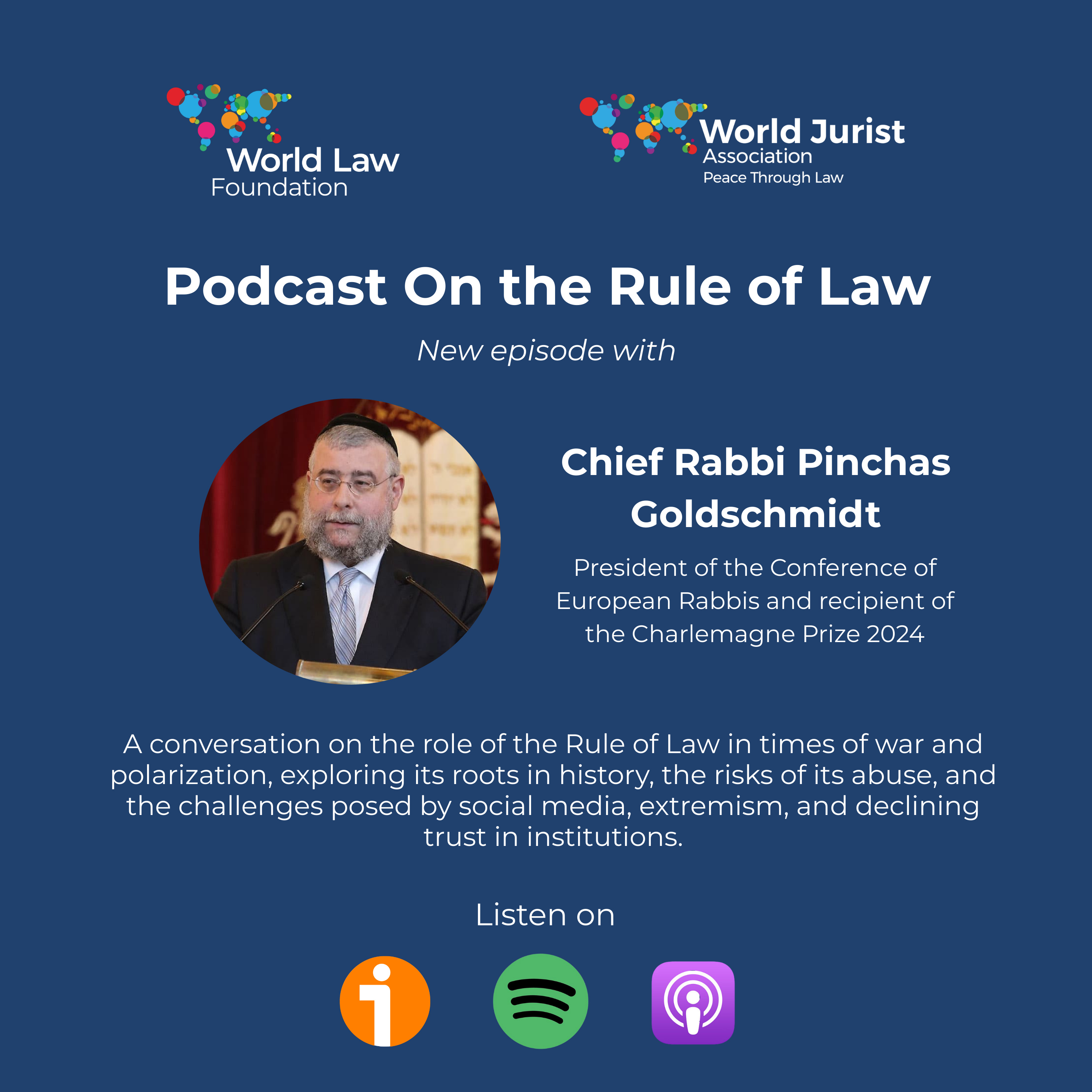 Chief Rabbi Pinchas Goldschmidt: a conversation on the role of the Rule of Law in times of war and polarization episode artwork
