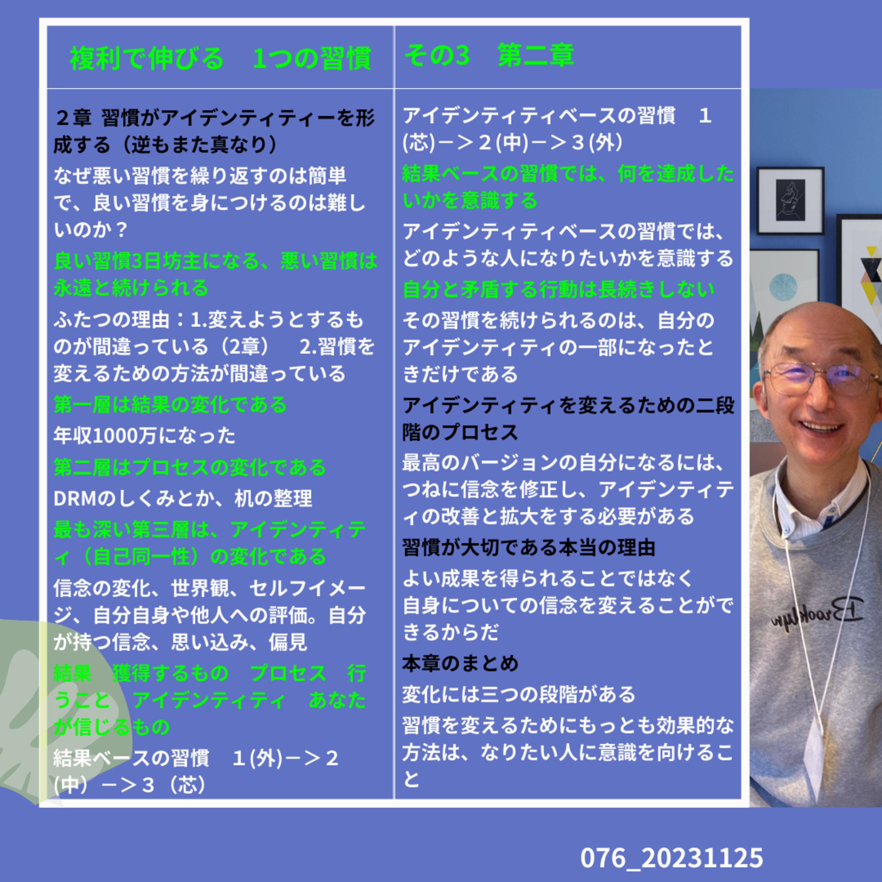 076_20231123_複利で伸びる　一つの習慣　その３　第２章.mp3 episode artwork