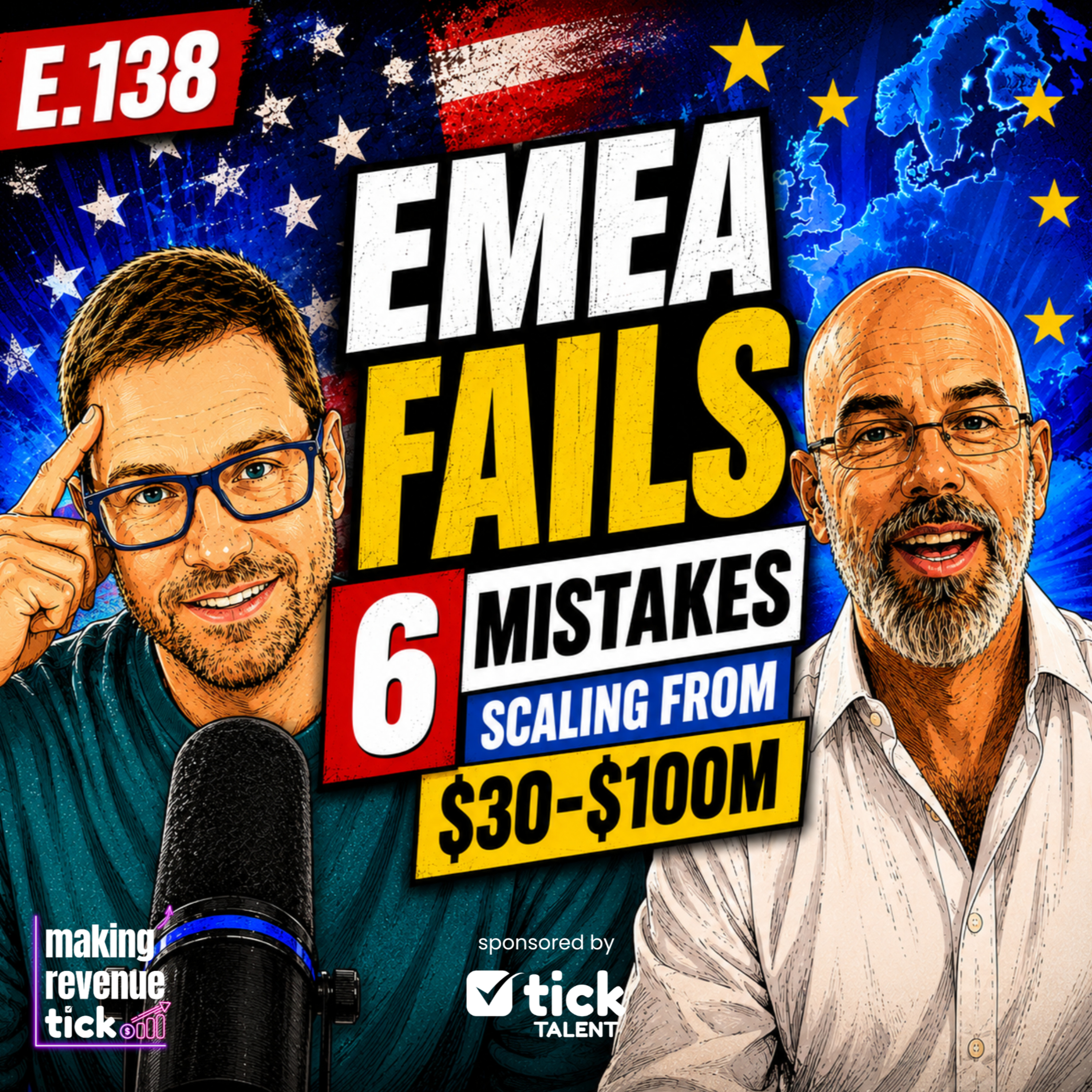 E.138 - How to Scale from $30M-$100M ARR in EMEA (Avoid These 6 Painful Mistakes) w/ Amit Stark episode artwork