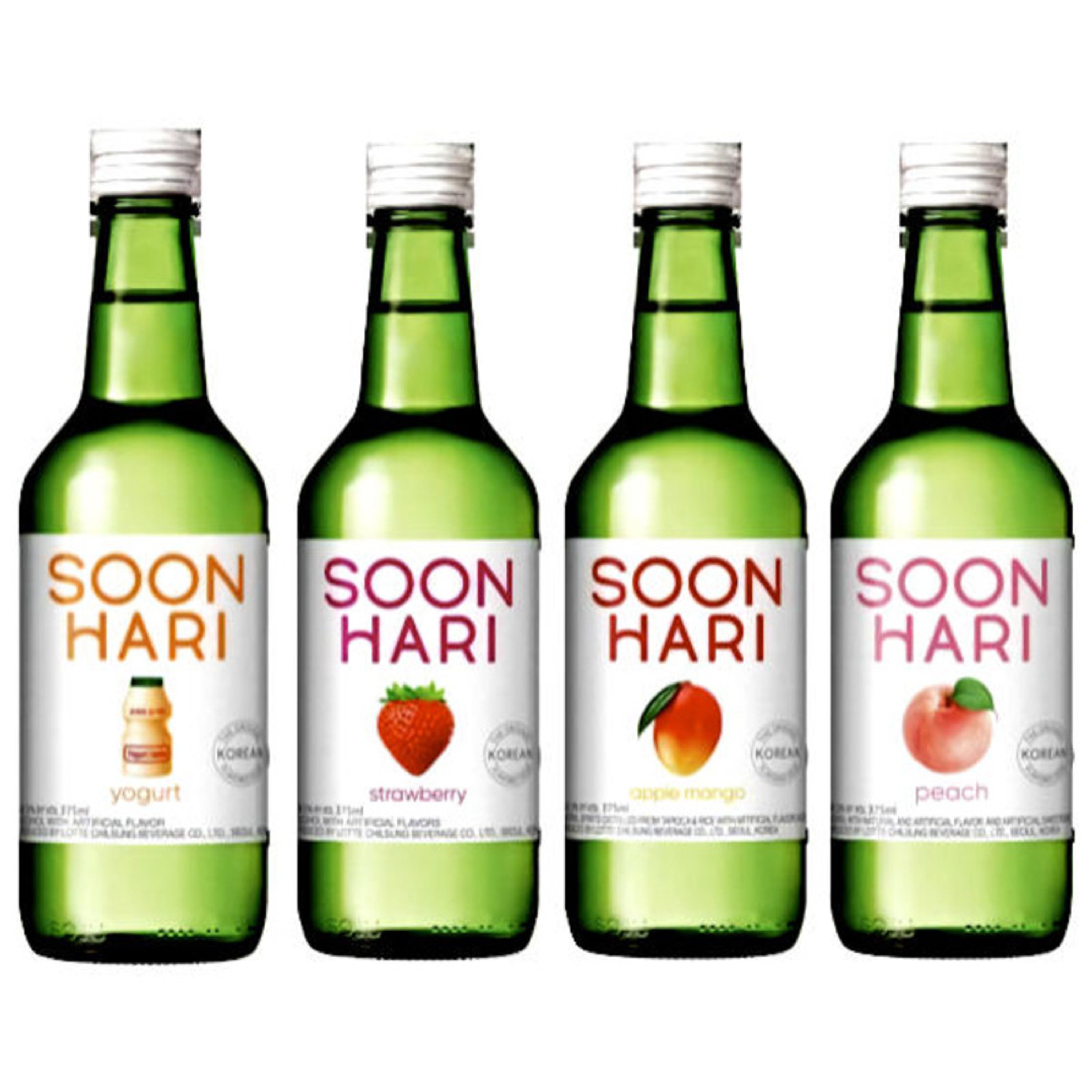 You got to try the alcohol drink Korean Soju drink strawberry, peach, yogurt, and the original soju