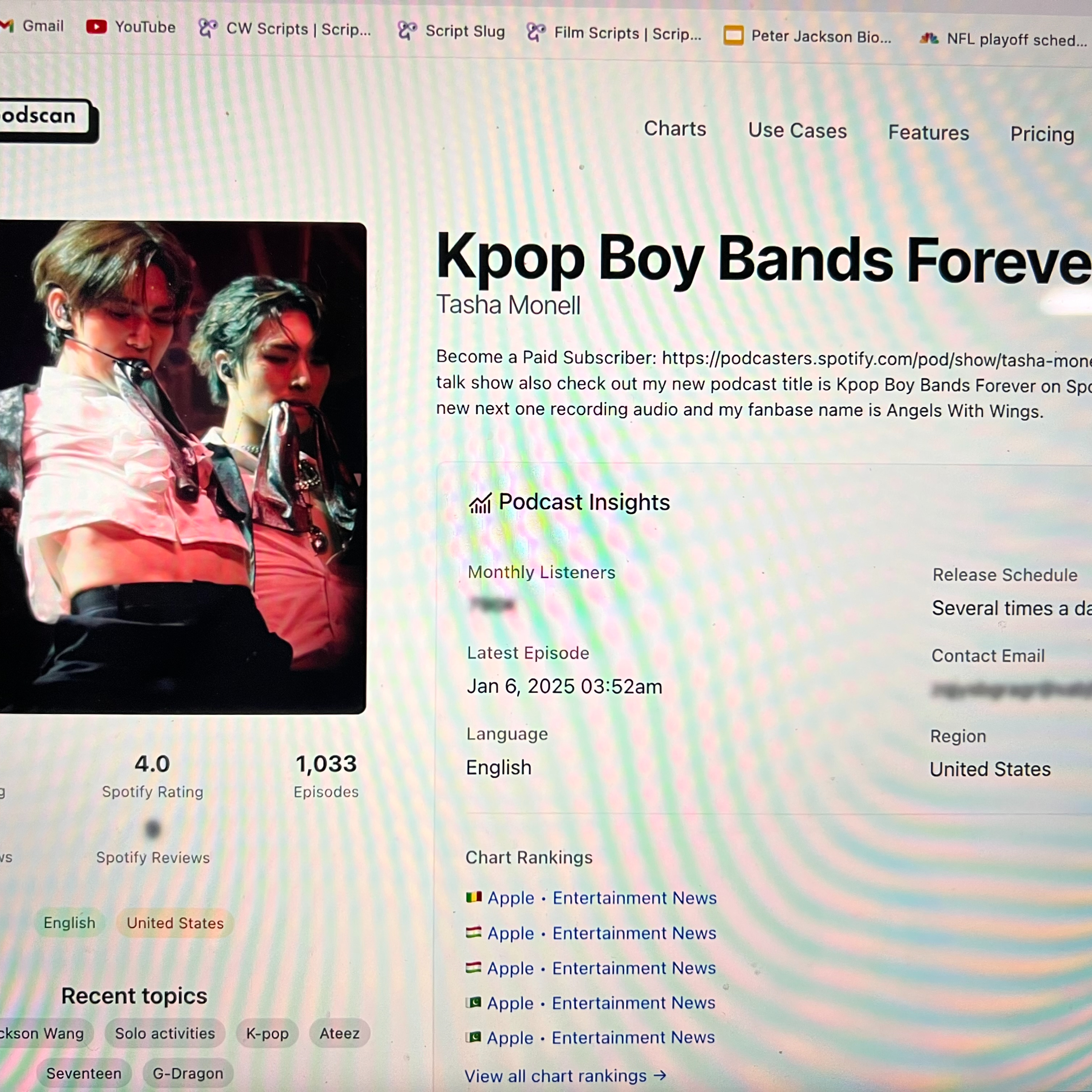 All my podcast talk shows are successful everywhere in each different charts rankings countries and Kdrama tv show spoilers Netflix When The Phone Rings Number 12