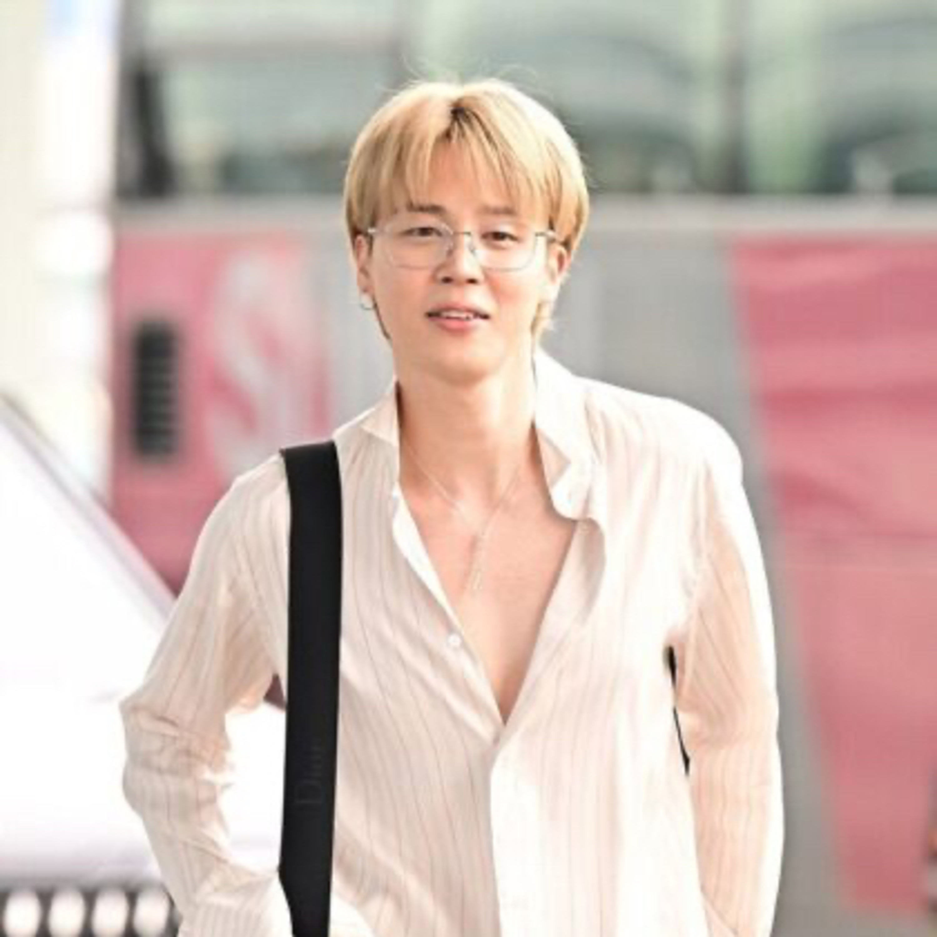 BTS’s Jimin Gets Shy For “Exposing” Outfit At First Post-Military Airport Appearance