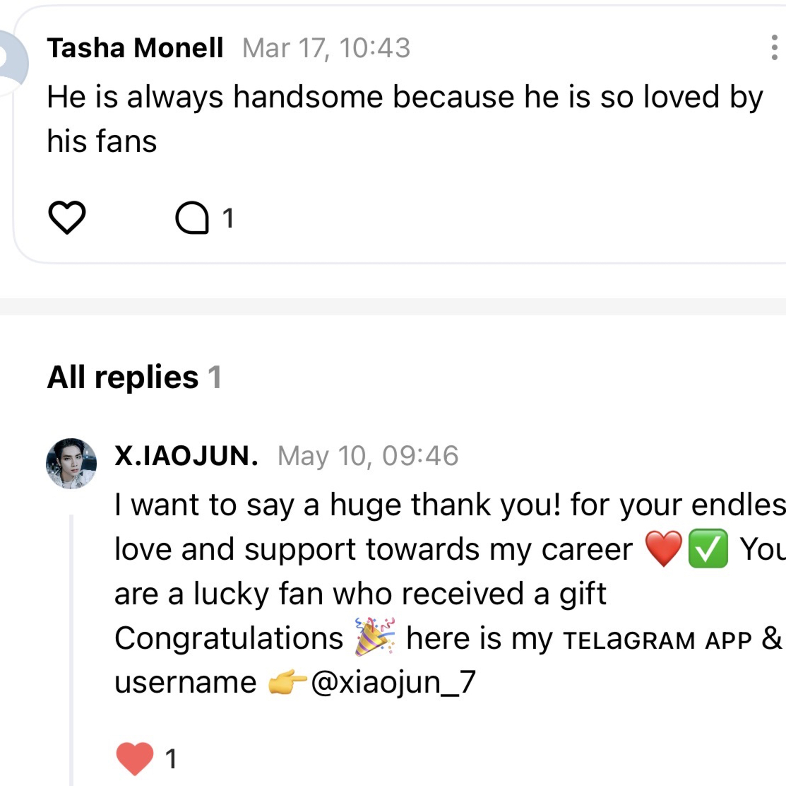 I got 8 reply back comments on Weaverse app from all the Kpop boy bands today
