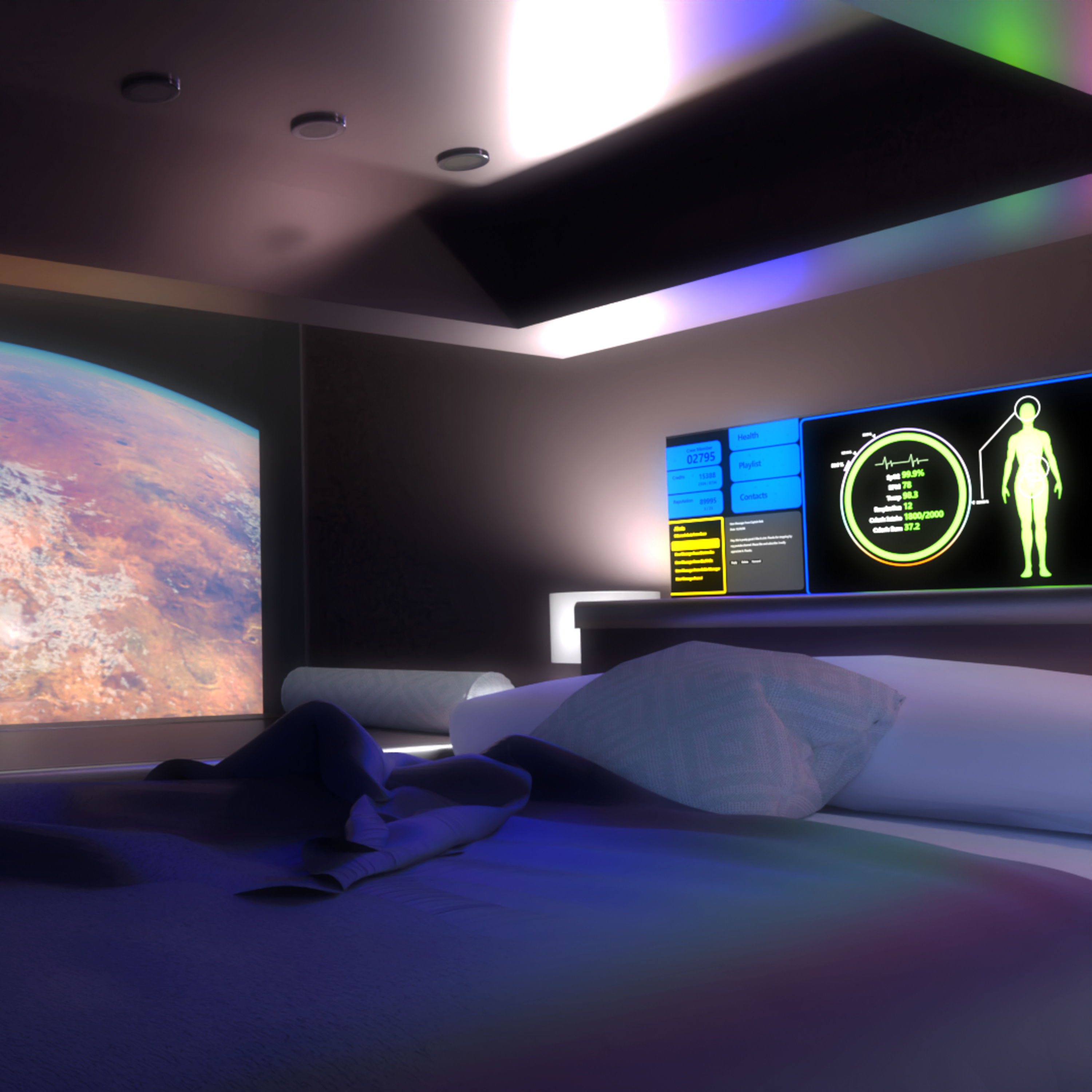 Space Travel Sleep - 10 Hours of Pink/Brown Noise Inside Sleeping Quarters