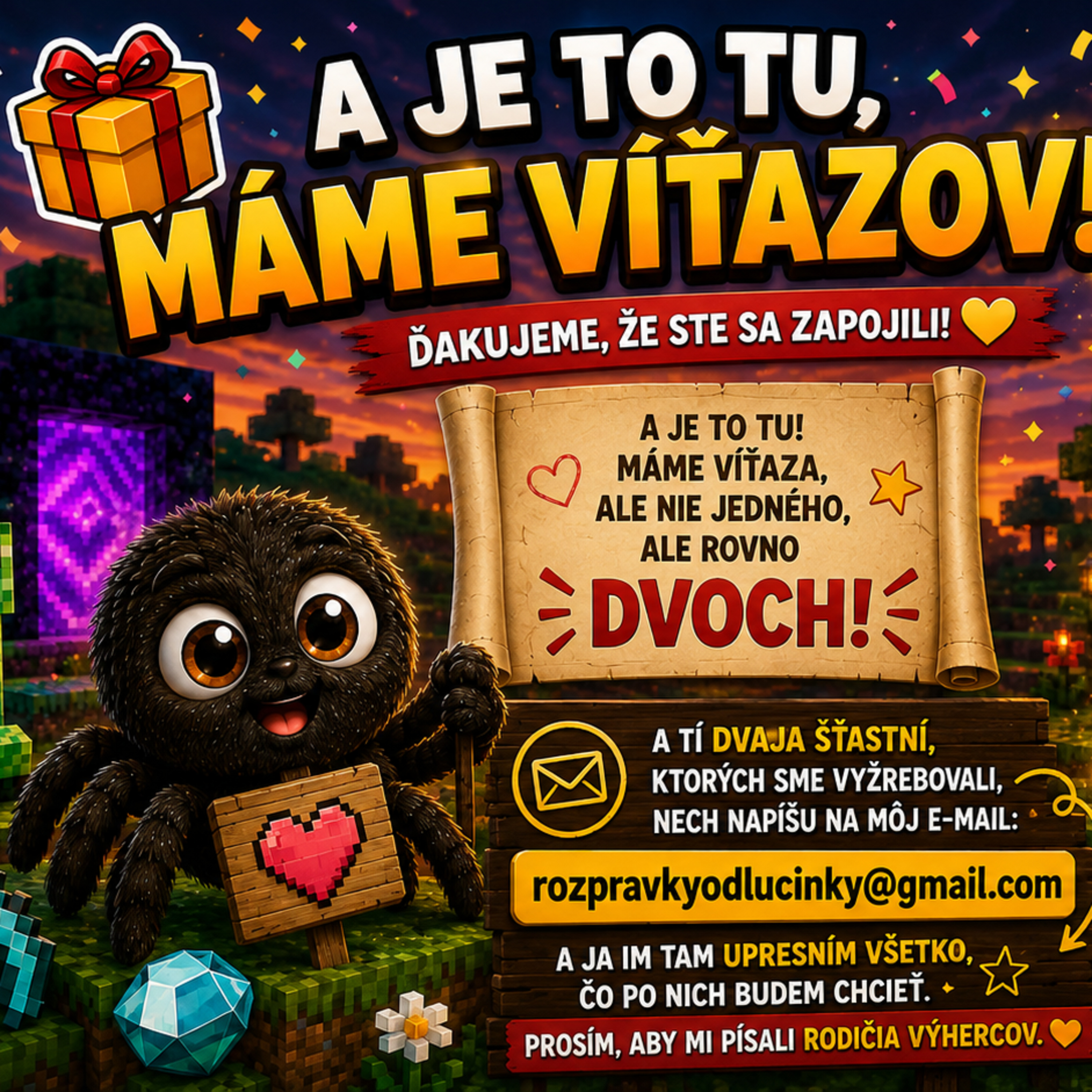 🎉 A JE TO TU, MÁME VÝHERCOV! 🕷️🏆 episode artwork