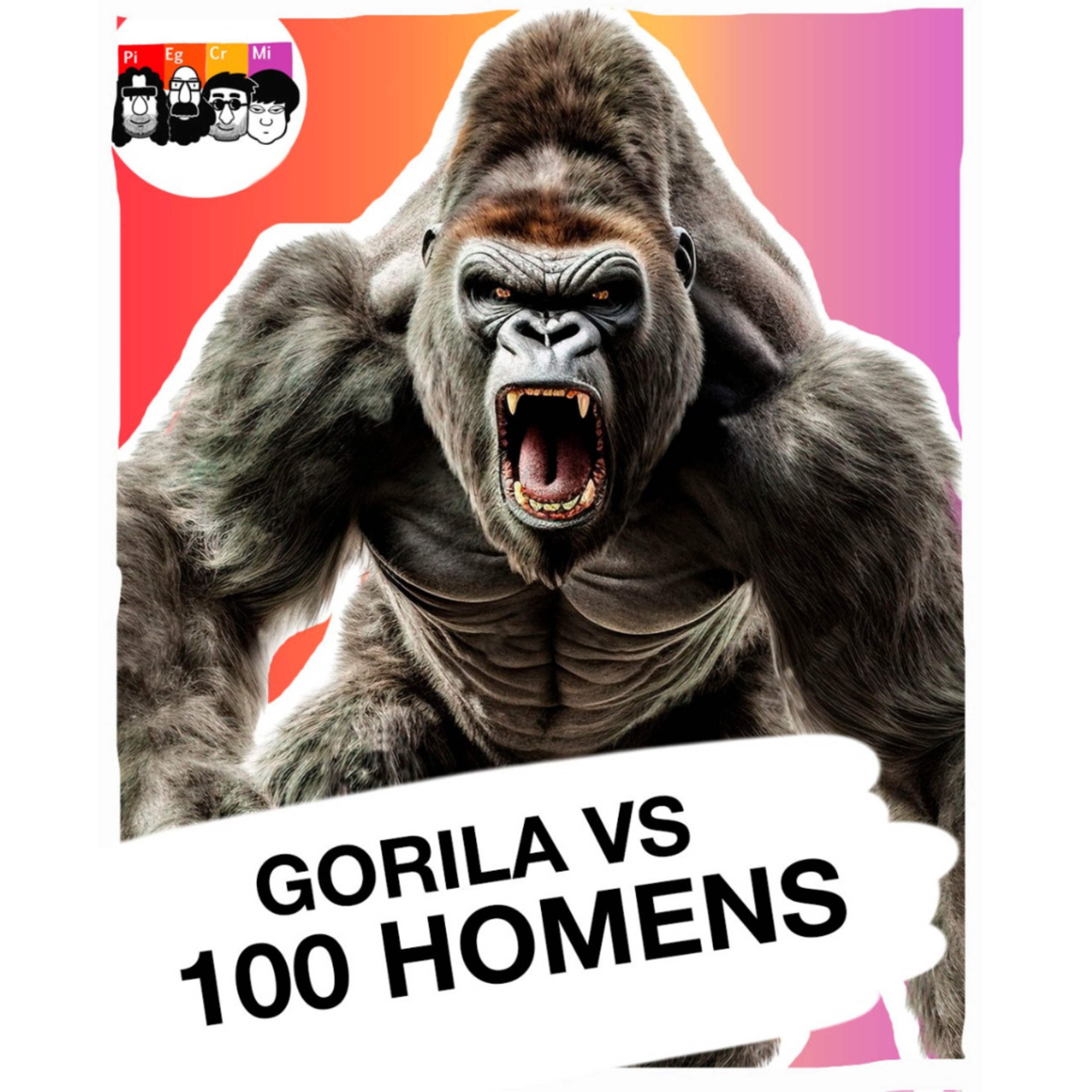 Quem venceria: 1 gorila ou 100 homens desarmados?