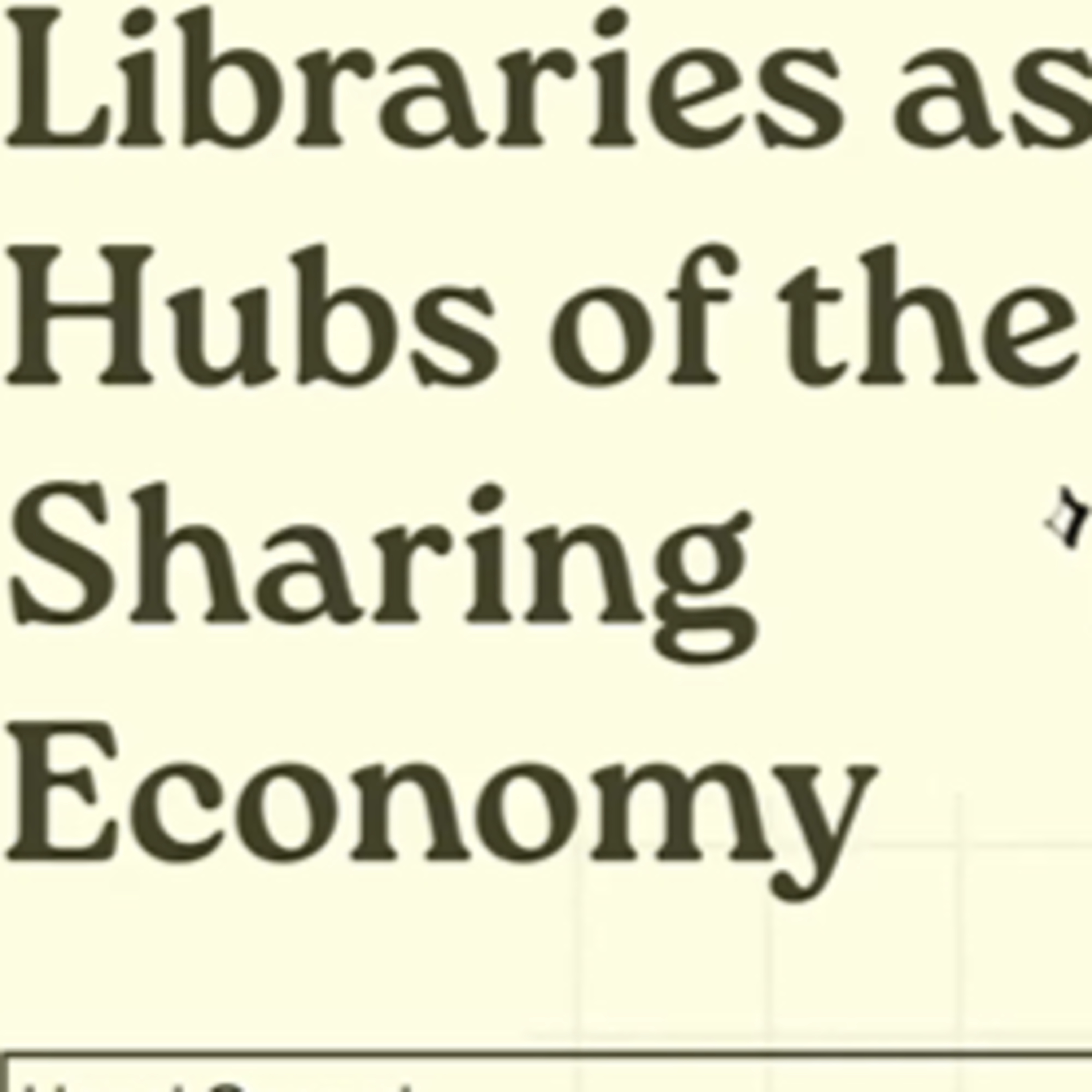 139. Libraries as Hubs of the Sharing Economy episode artwork