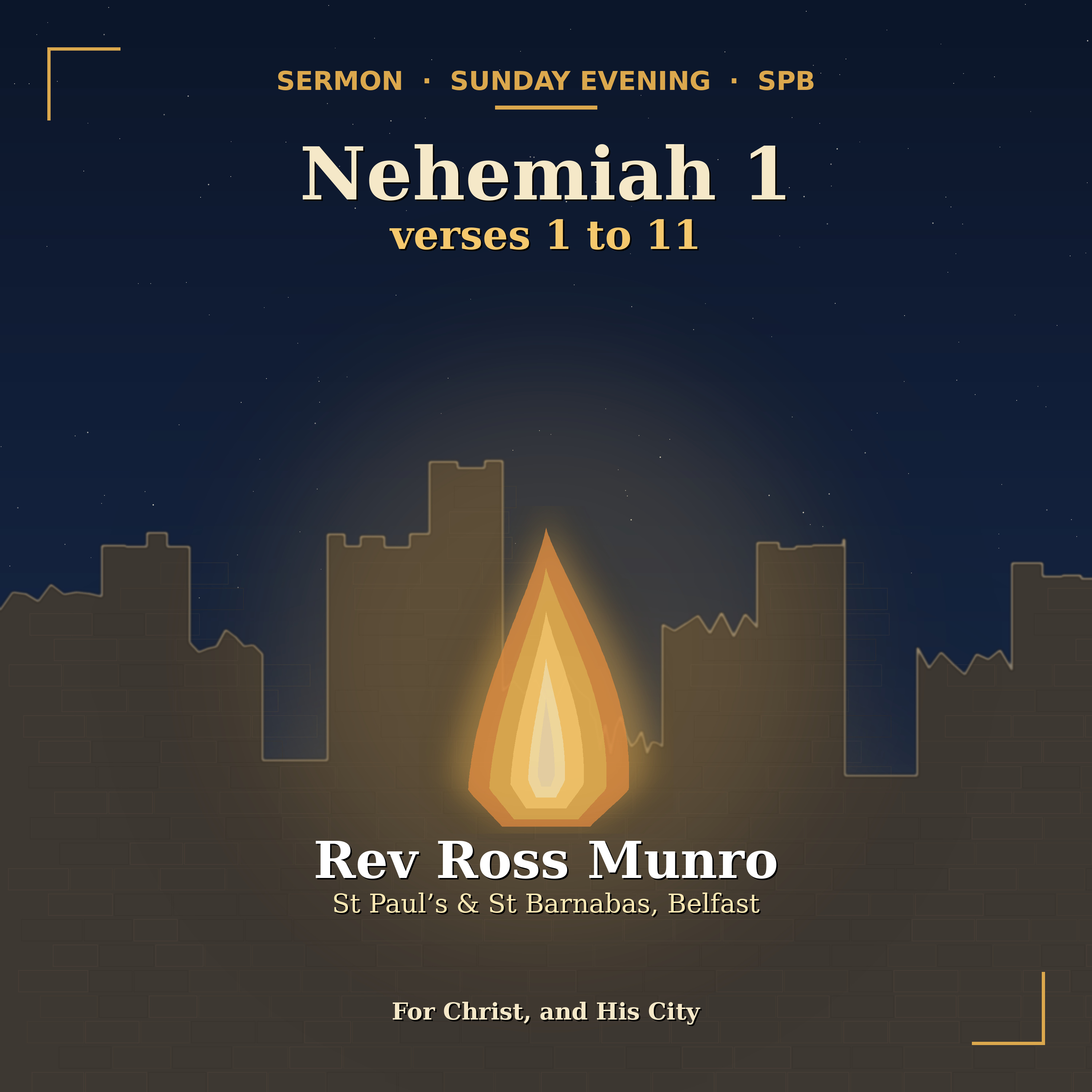 SPB Sermons || Nehemiah 1 || For Christ, and His City || Rev Ross Munro episode artwork