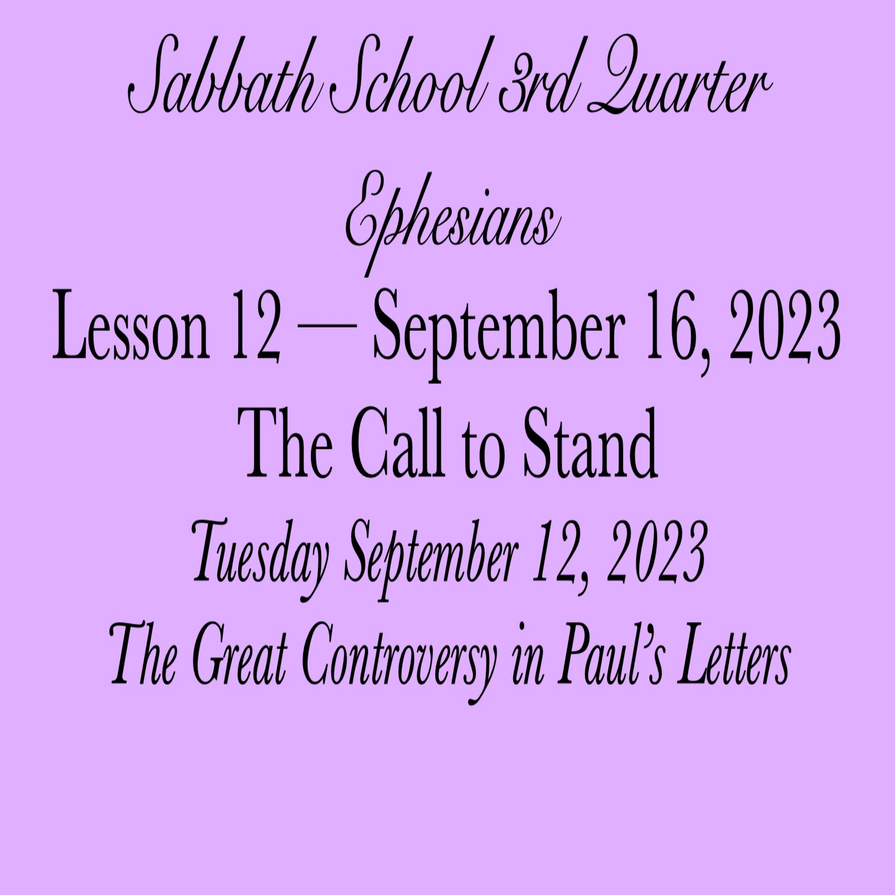 Pastor Obed Matus — Sabbath School Bible Study Guide — Seventh-day Adventist Church